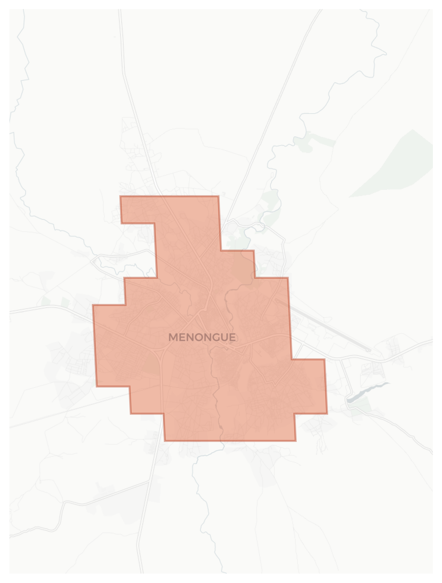 Menongue geographic map