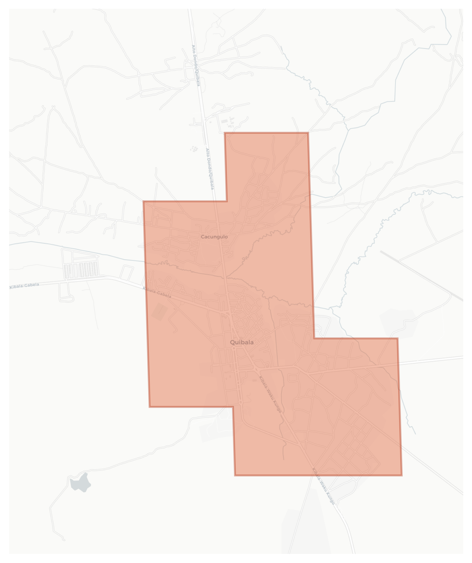 Quibala geographic map