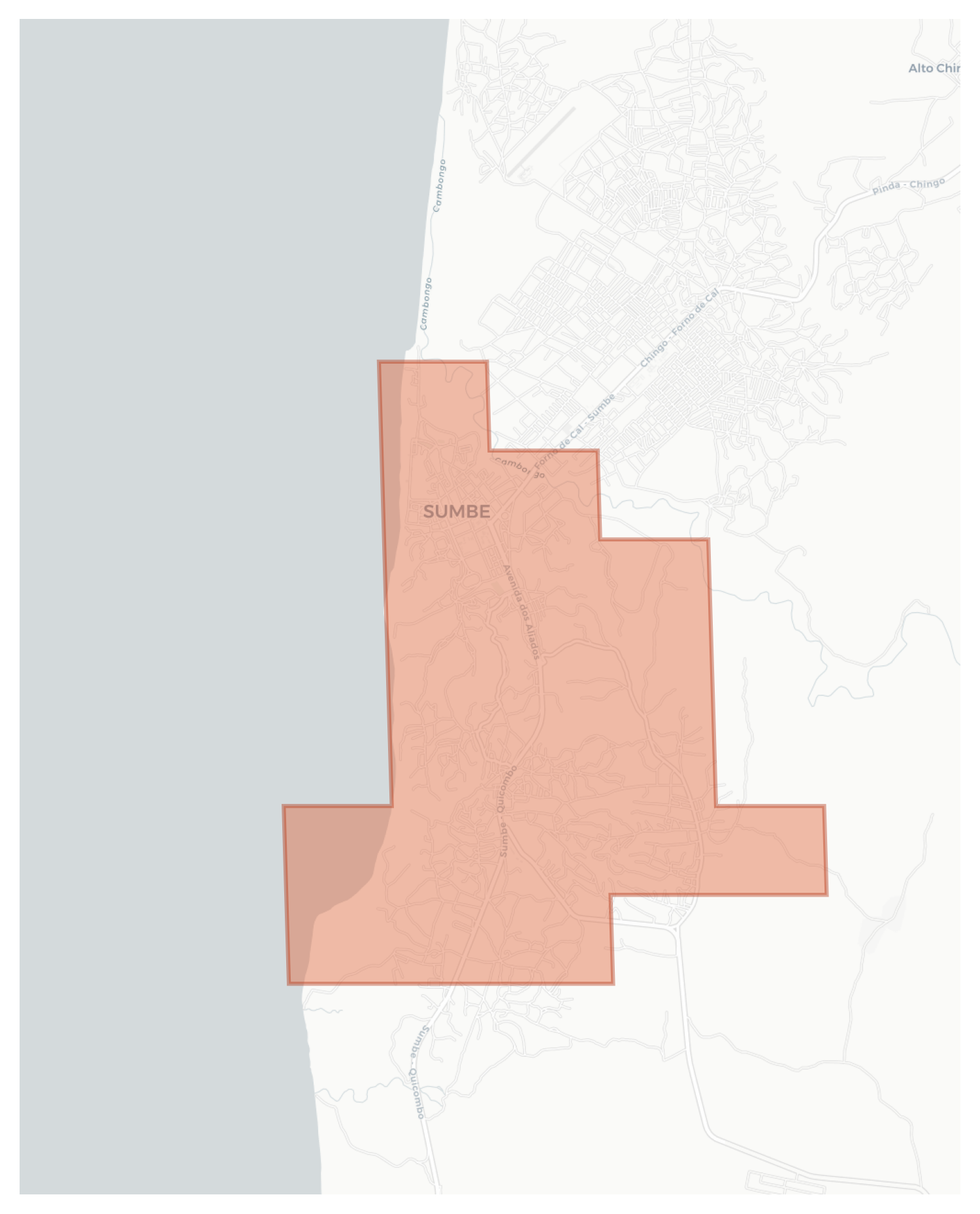 Sumbe geographic map