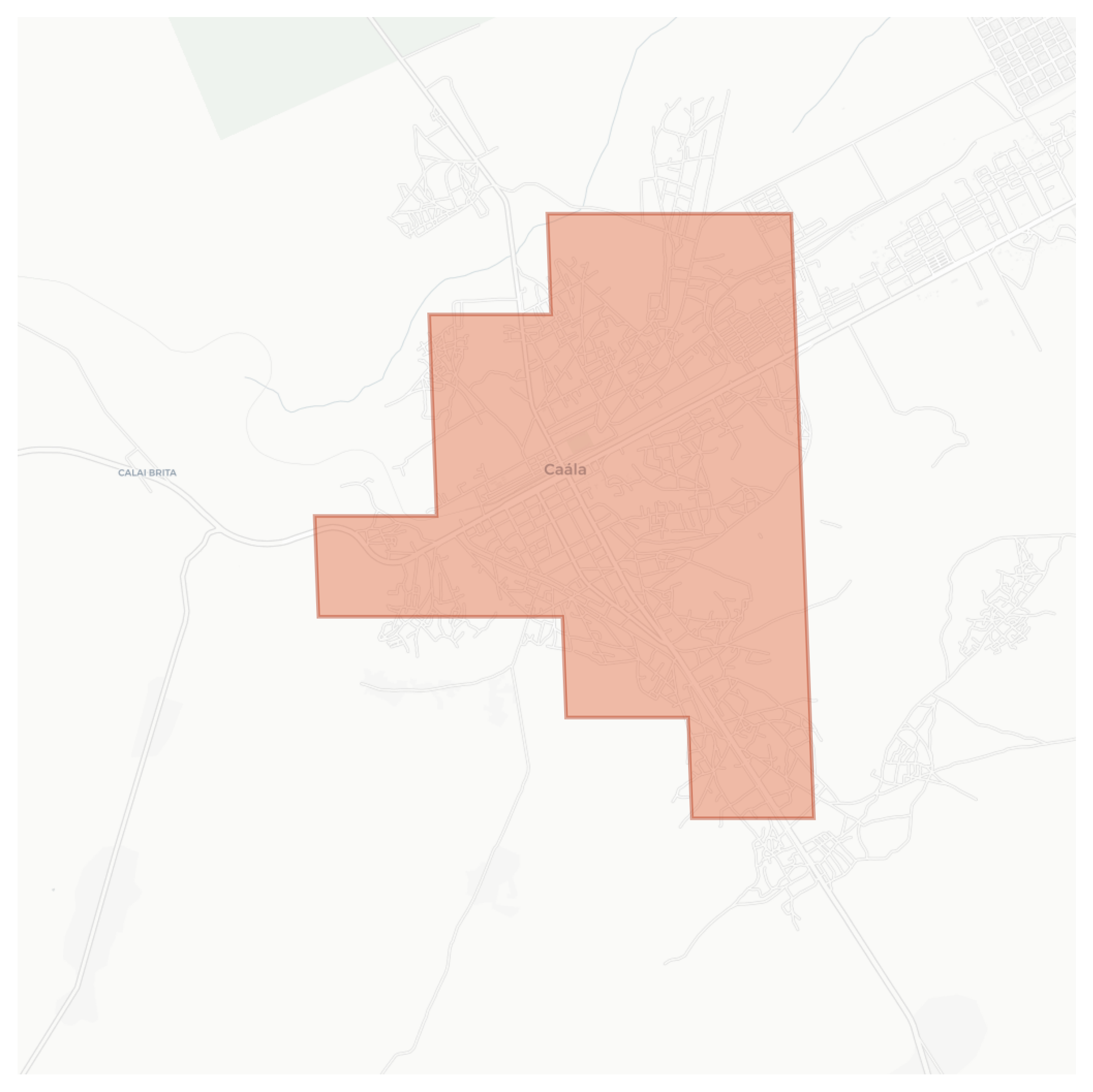 Caála geographic map