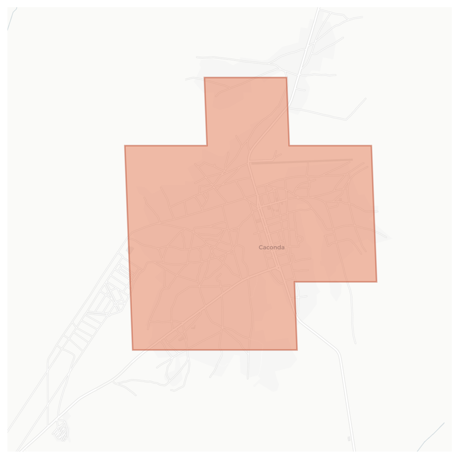 Caconda geographic map