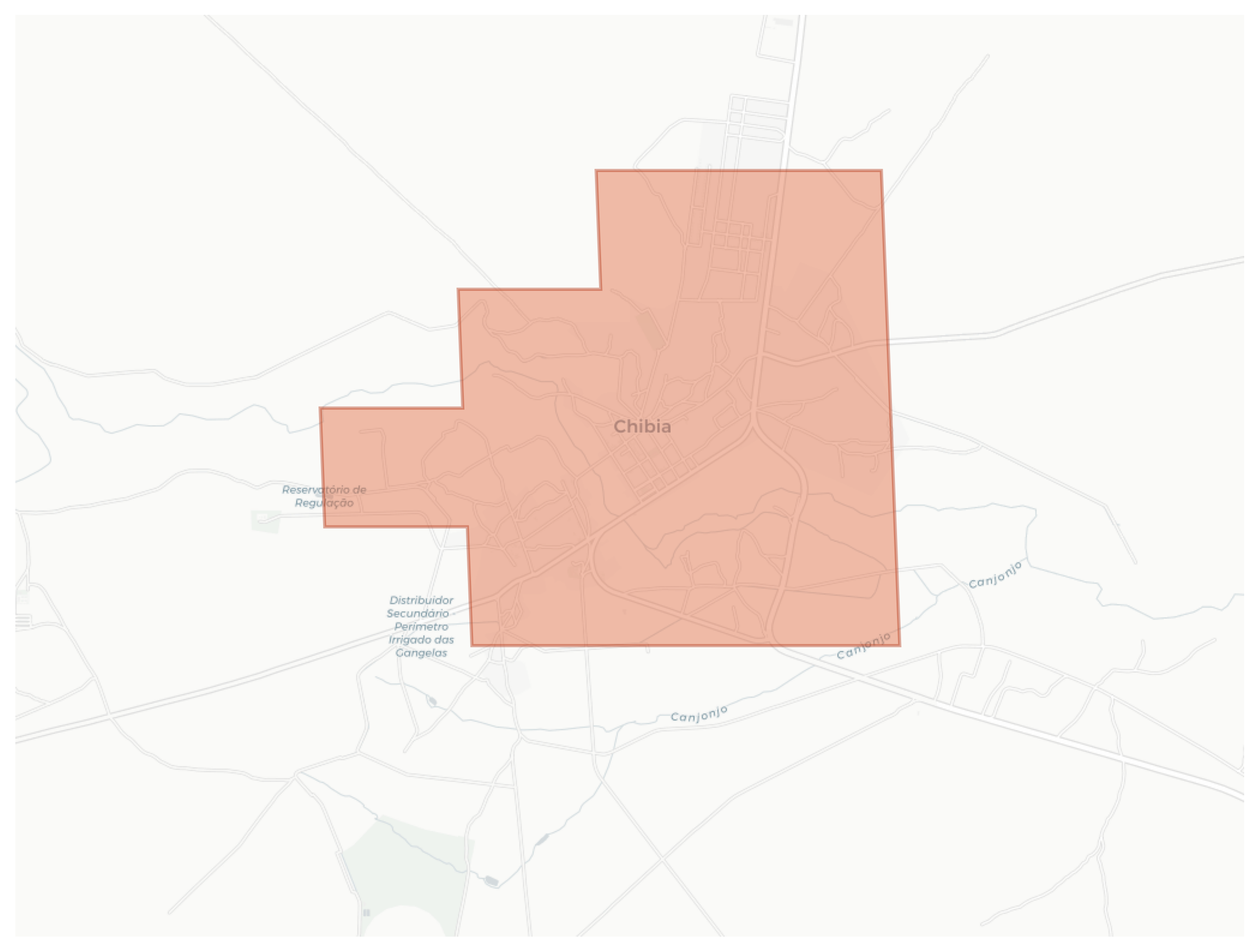 Chibia geographic map