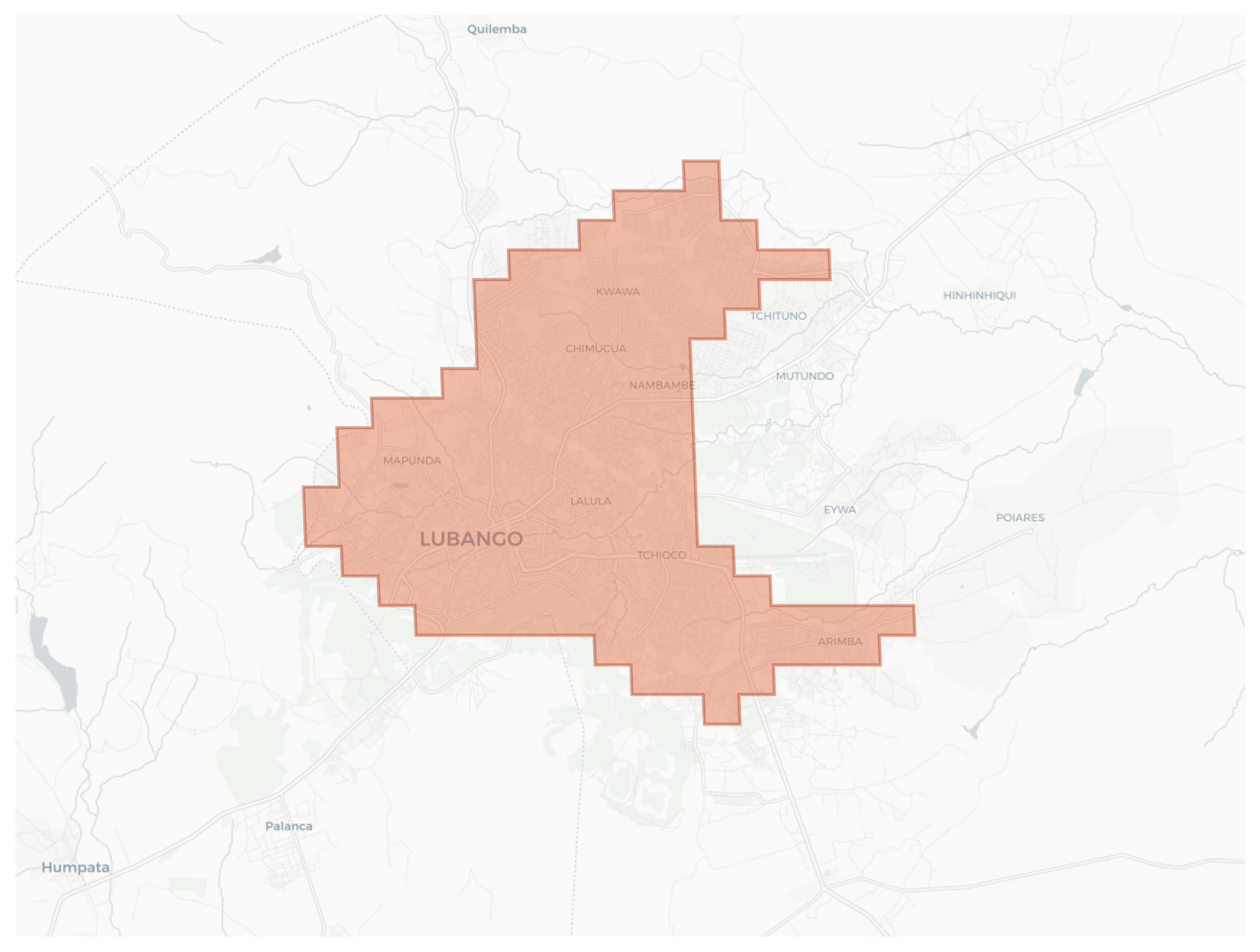 Lubango geographic map