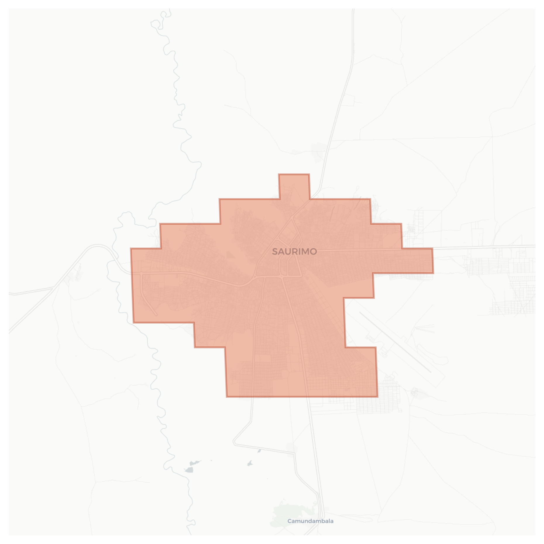 Saurimo geographic map