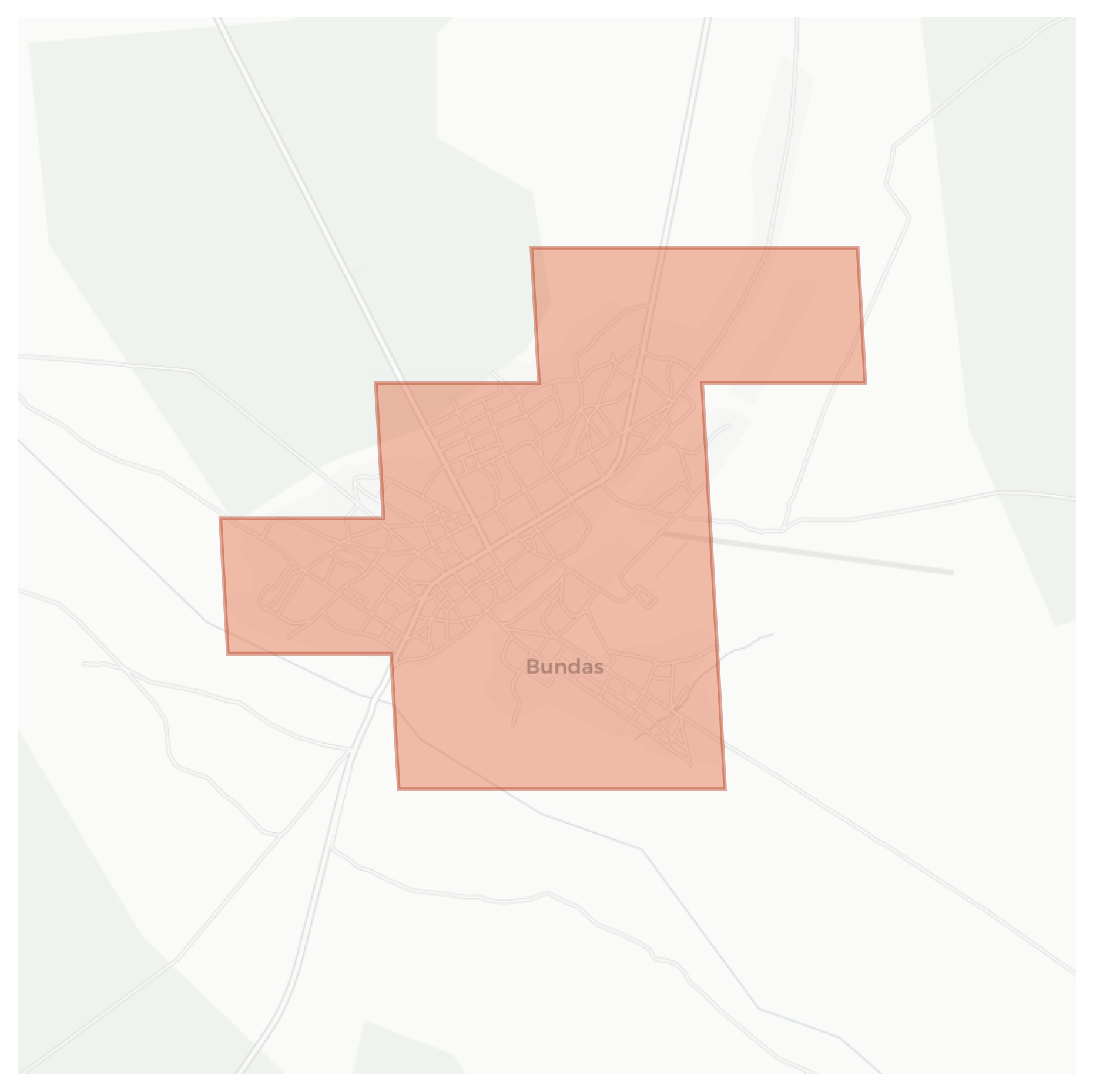 Bundas geographic map