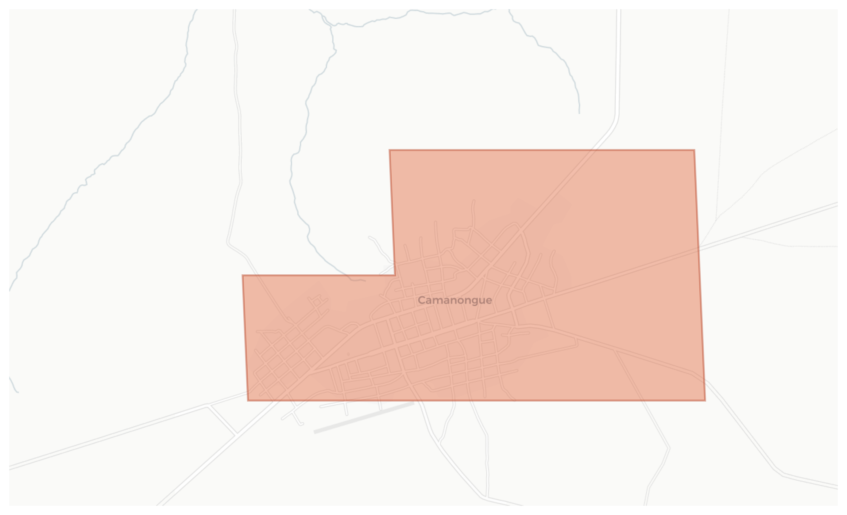 Camanongue geographic map