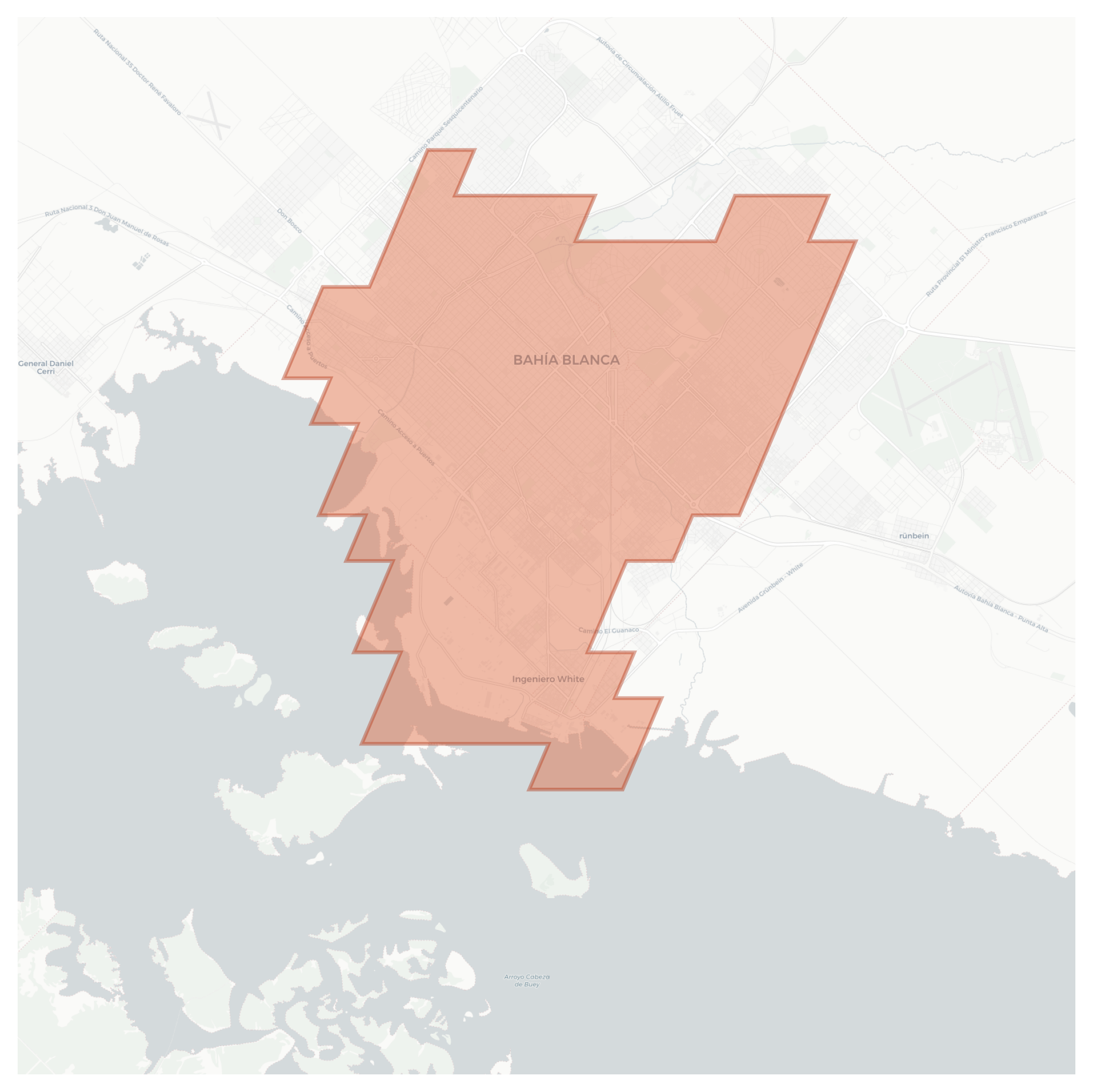Bahía Blanca geographic map