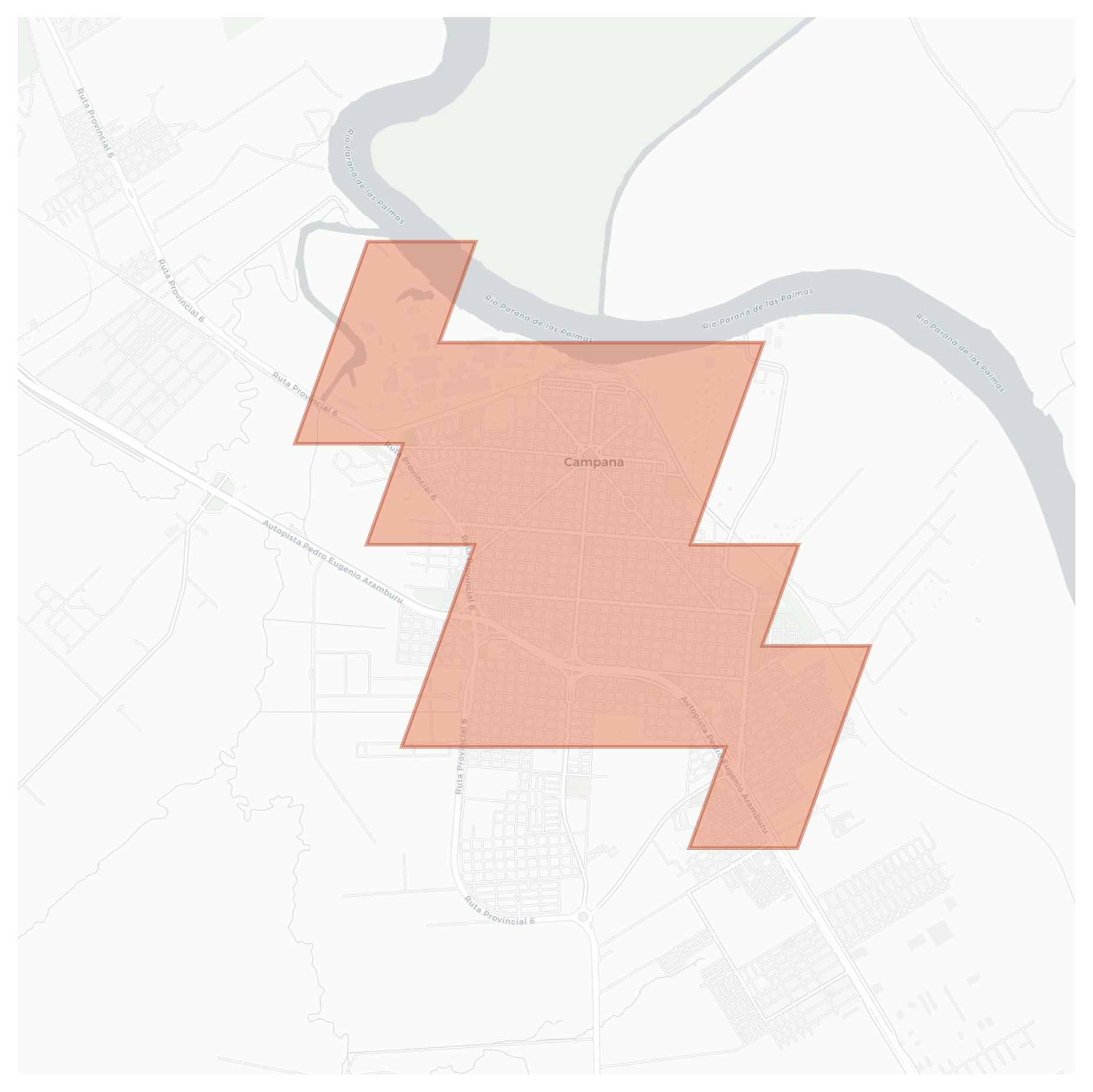 Campana geographic map
