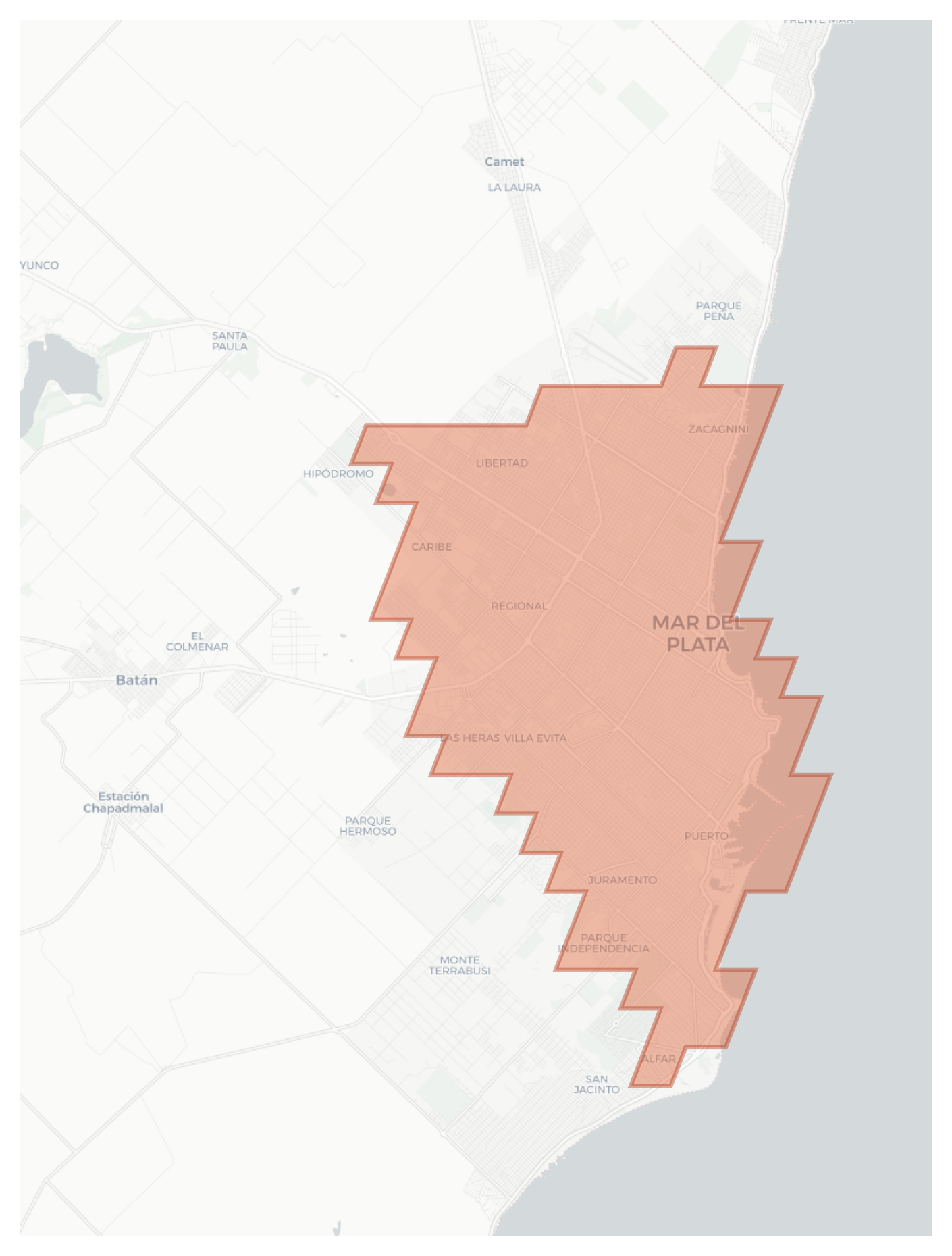 Mar del Plata geographic map