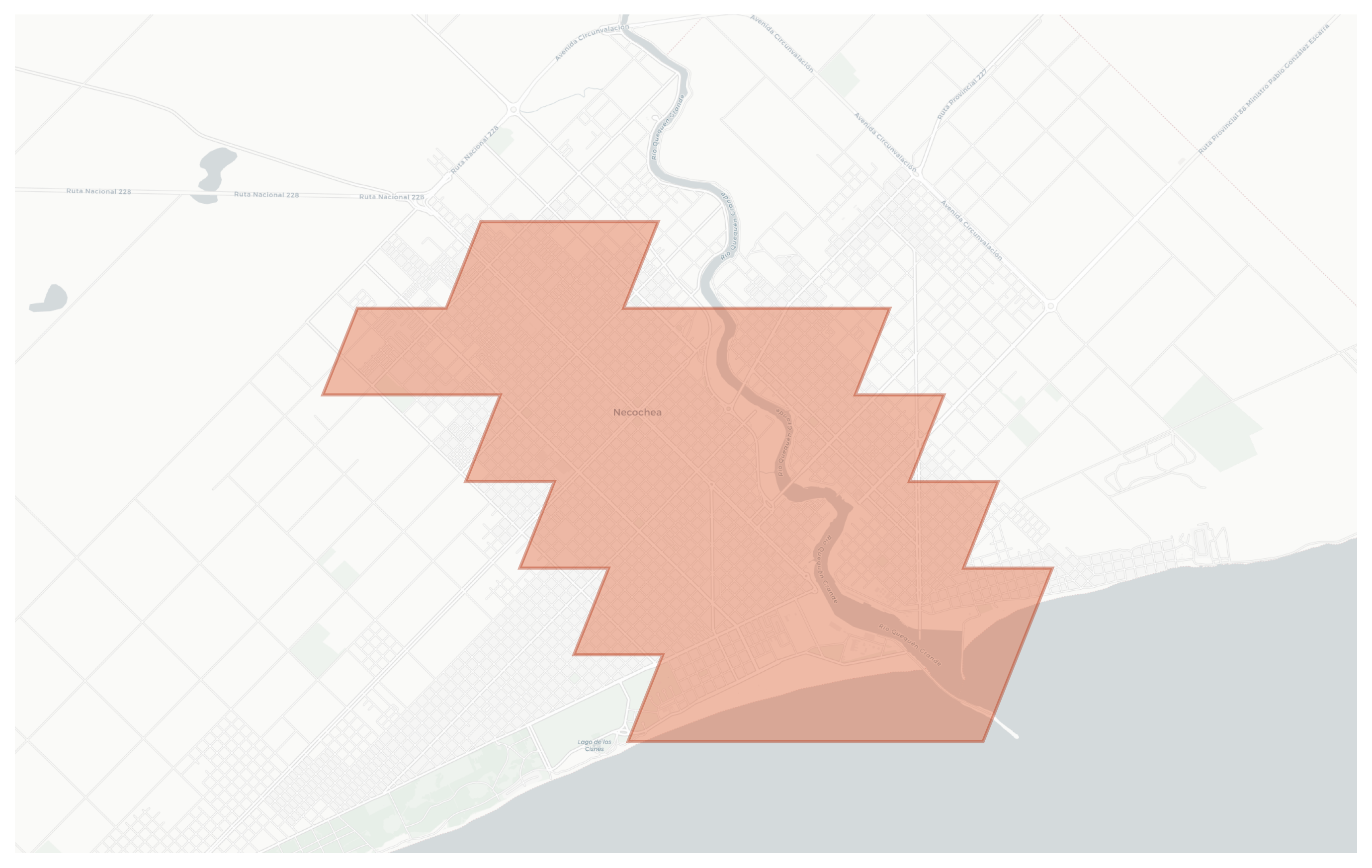 Necochea geographic map