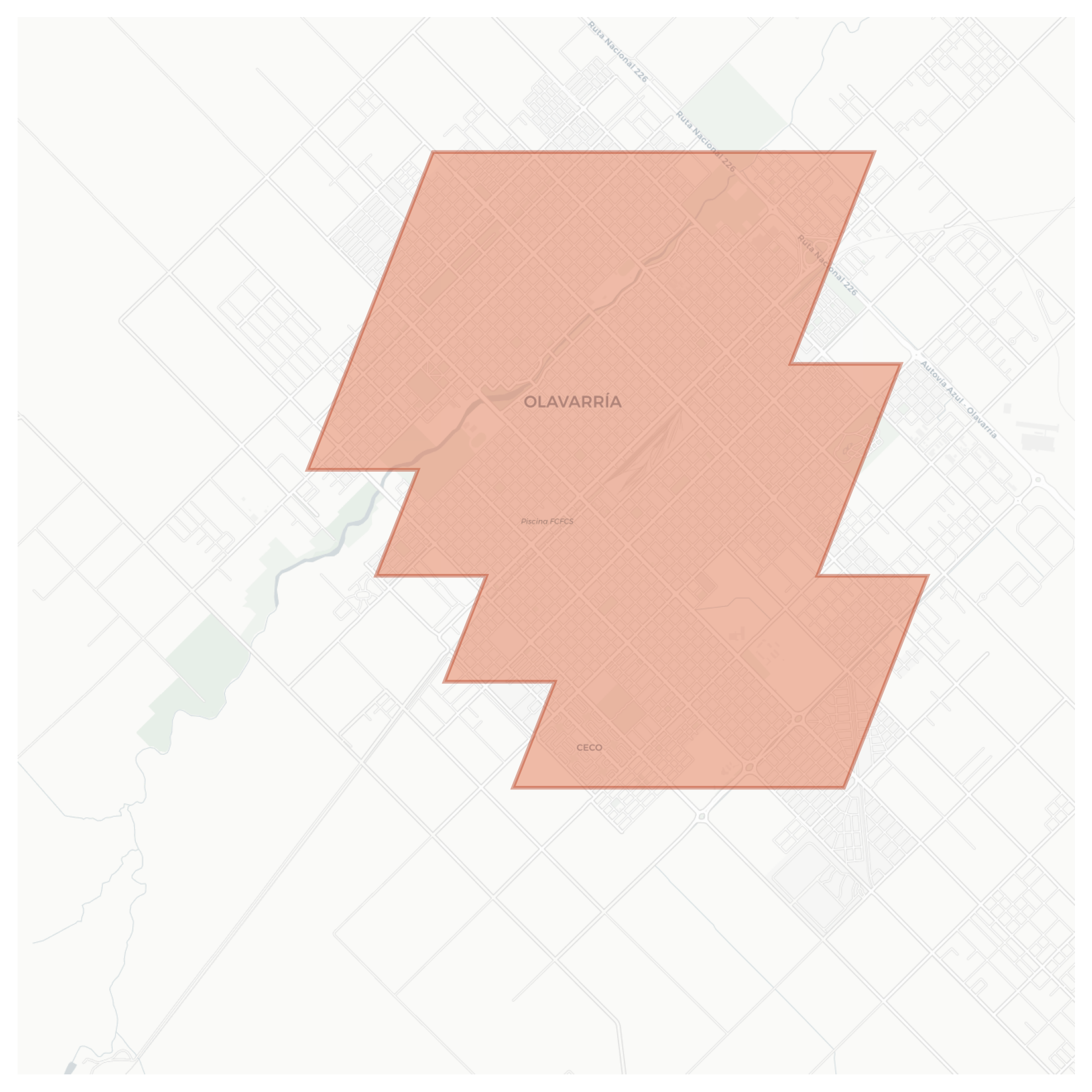 Olavarría geographic map