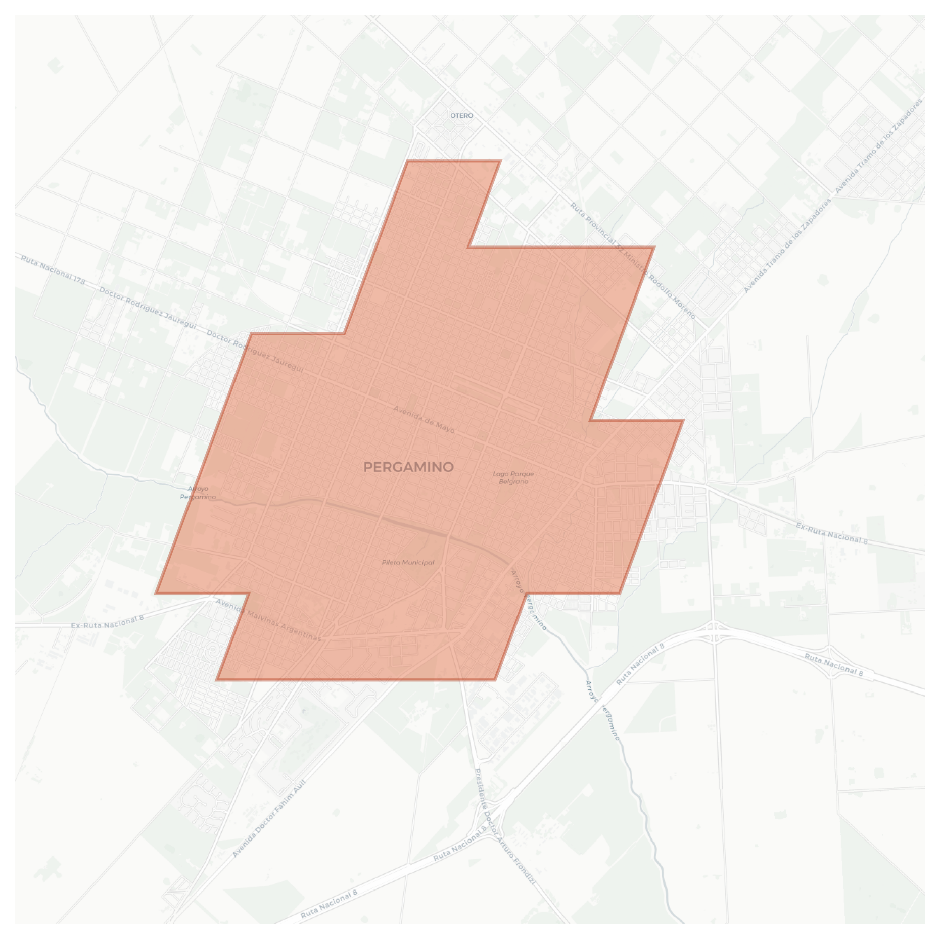 Pergamino geographic map