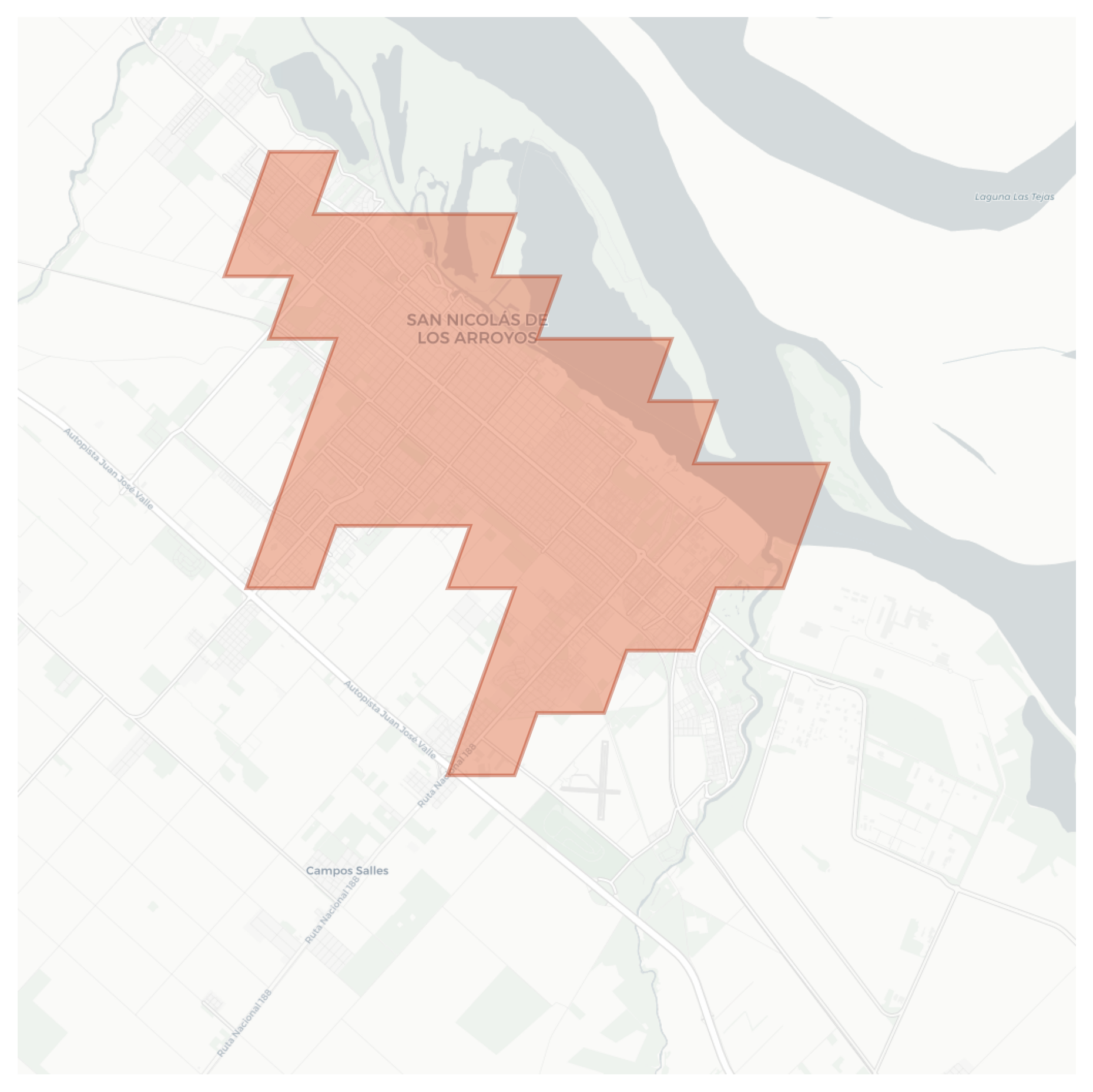 San Nicolás de los Arroyos geographic map