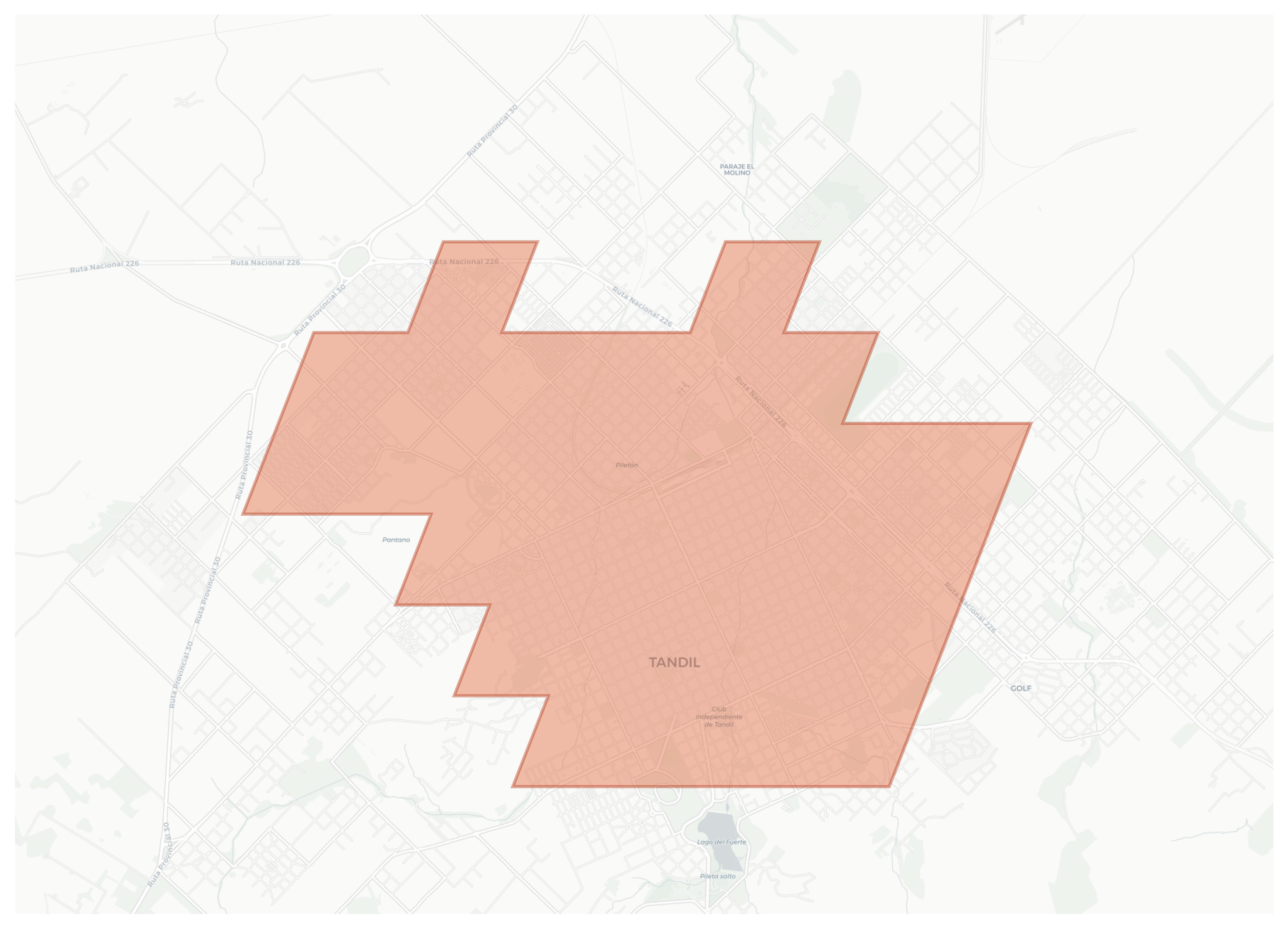 Tandil geographic map