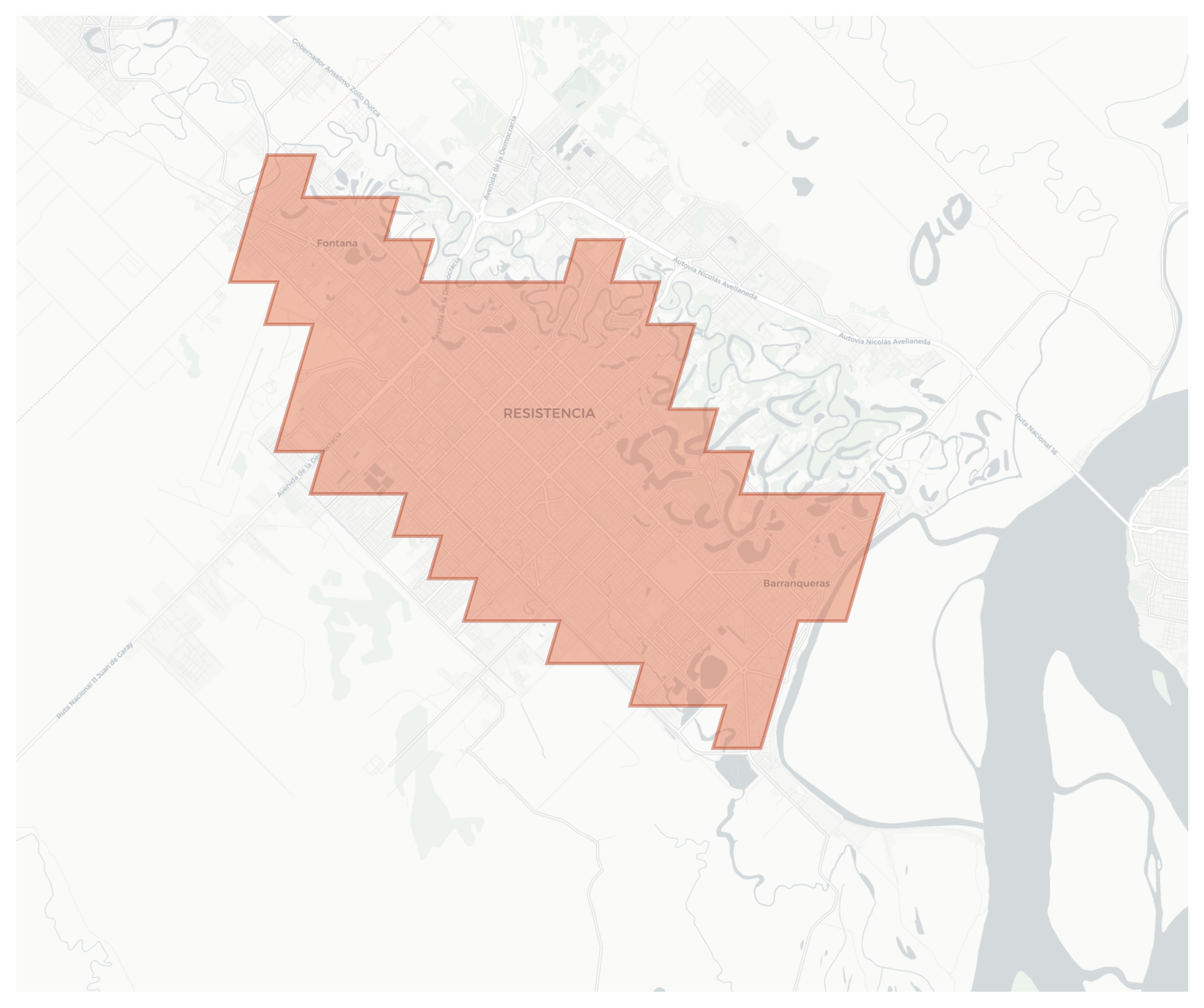 Resistencia geographic map