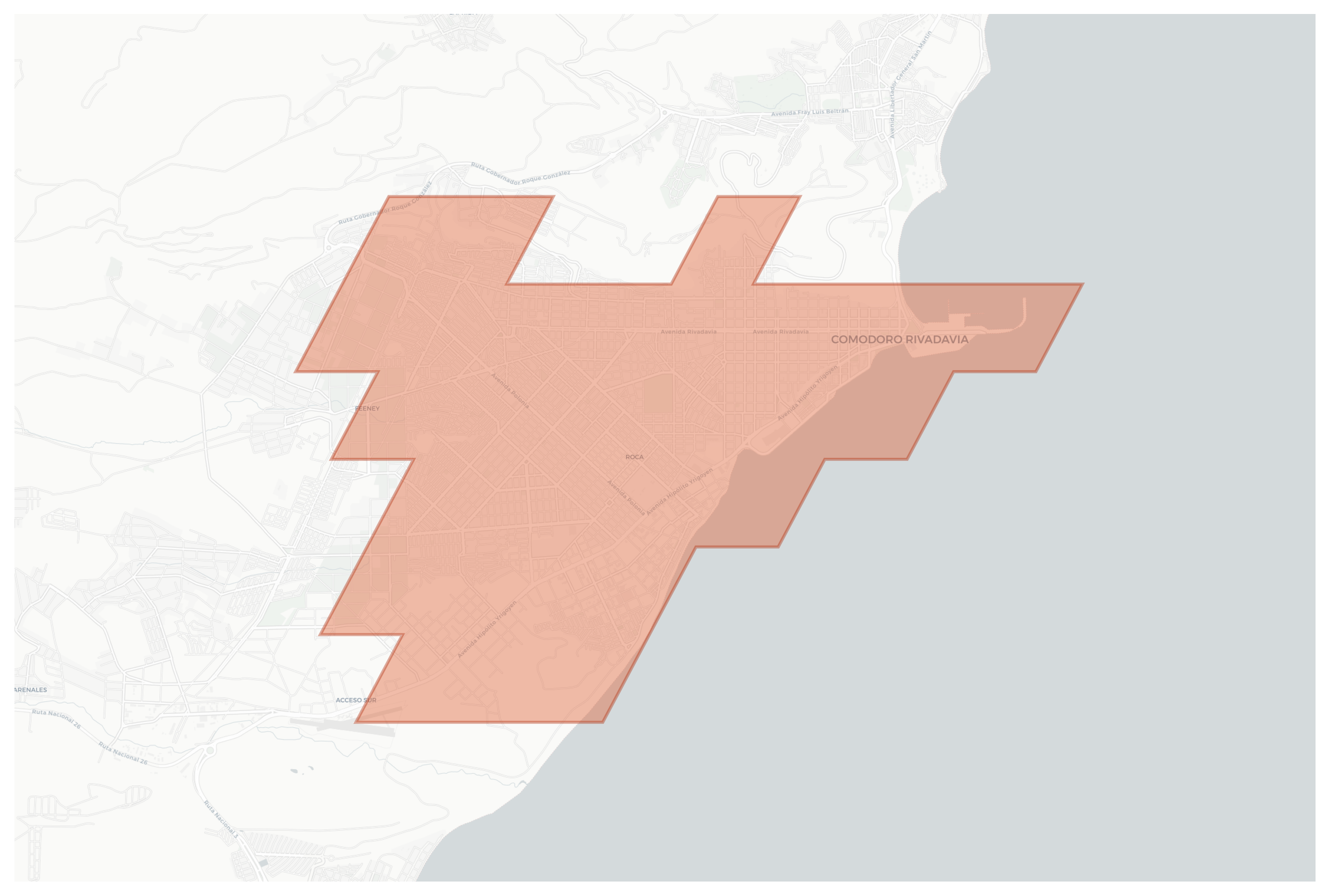 Comodoro Rivadavia geographic map