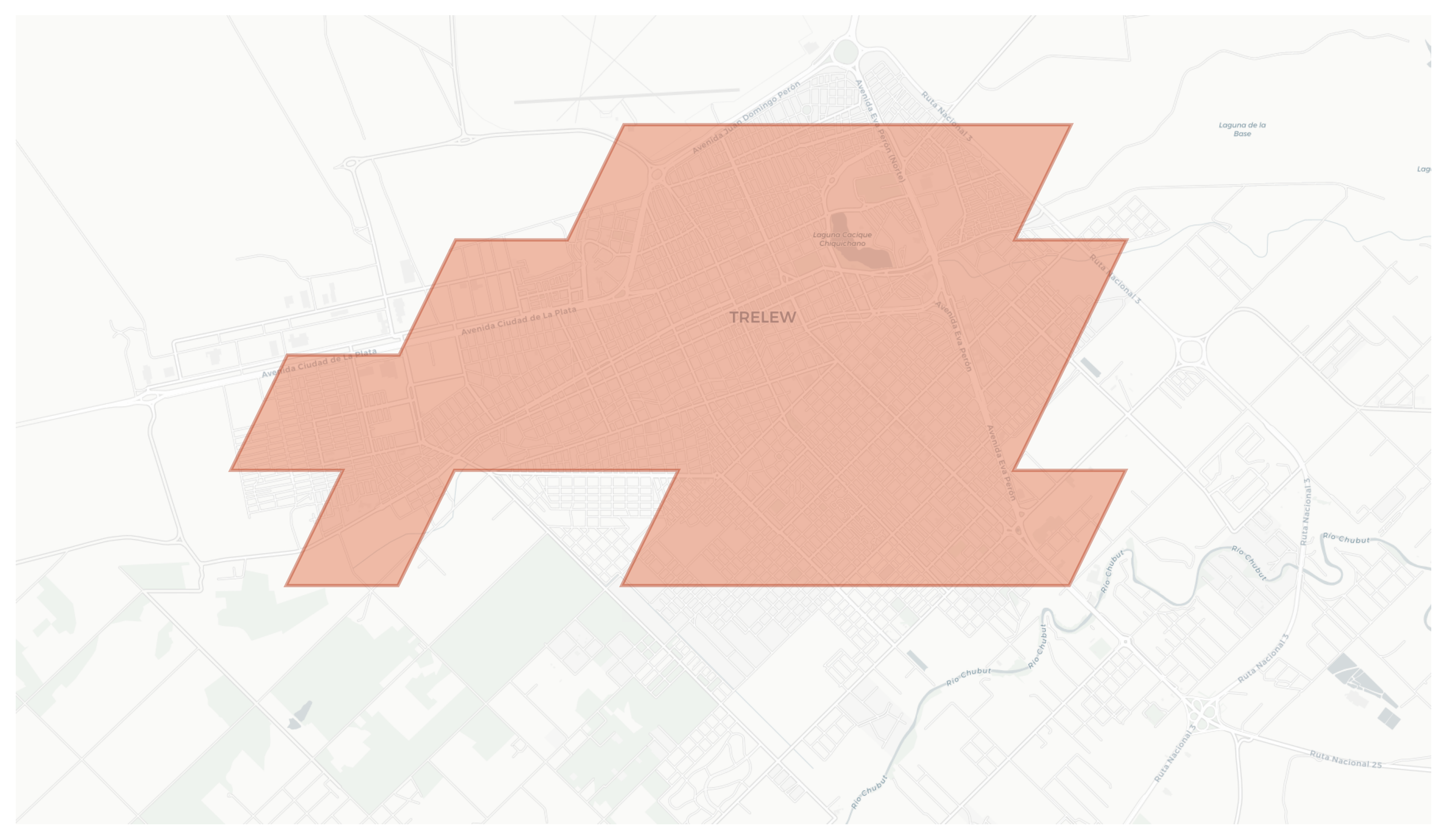 Trelew geographic map