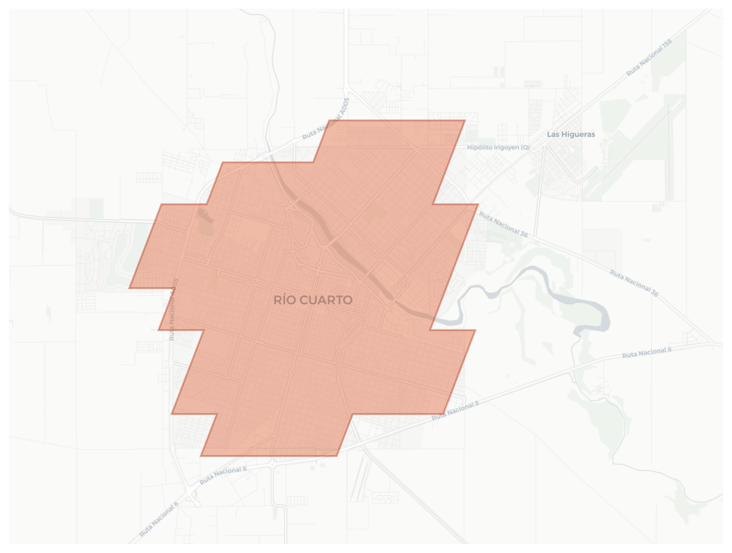 Río Cuarto geographic map