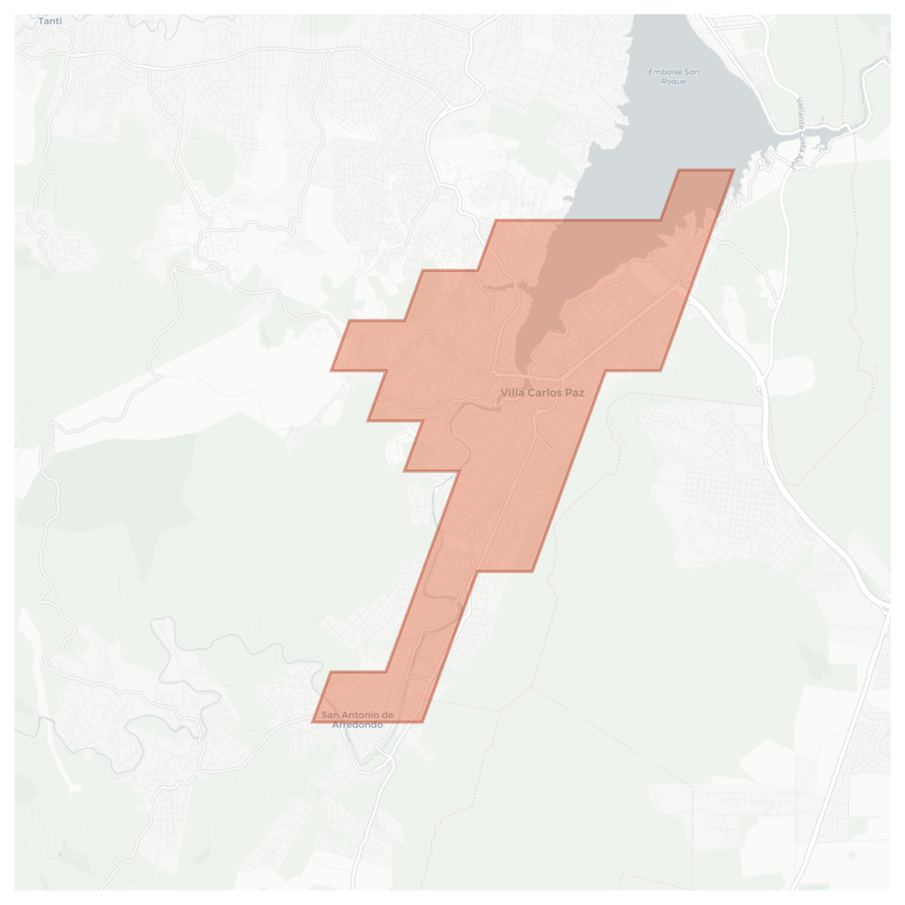 Villa Carlos Paz geographic map