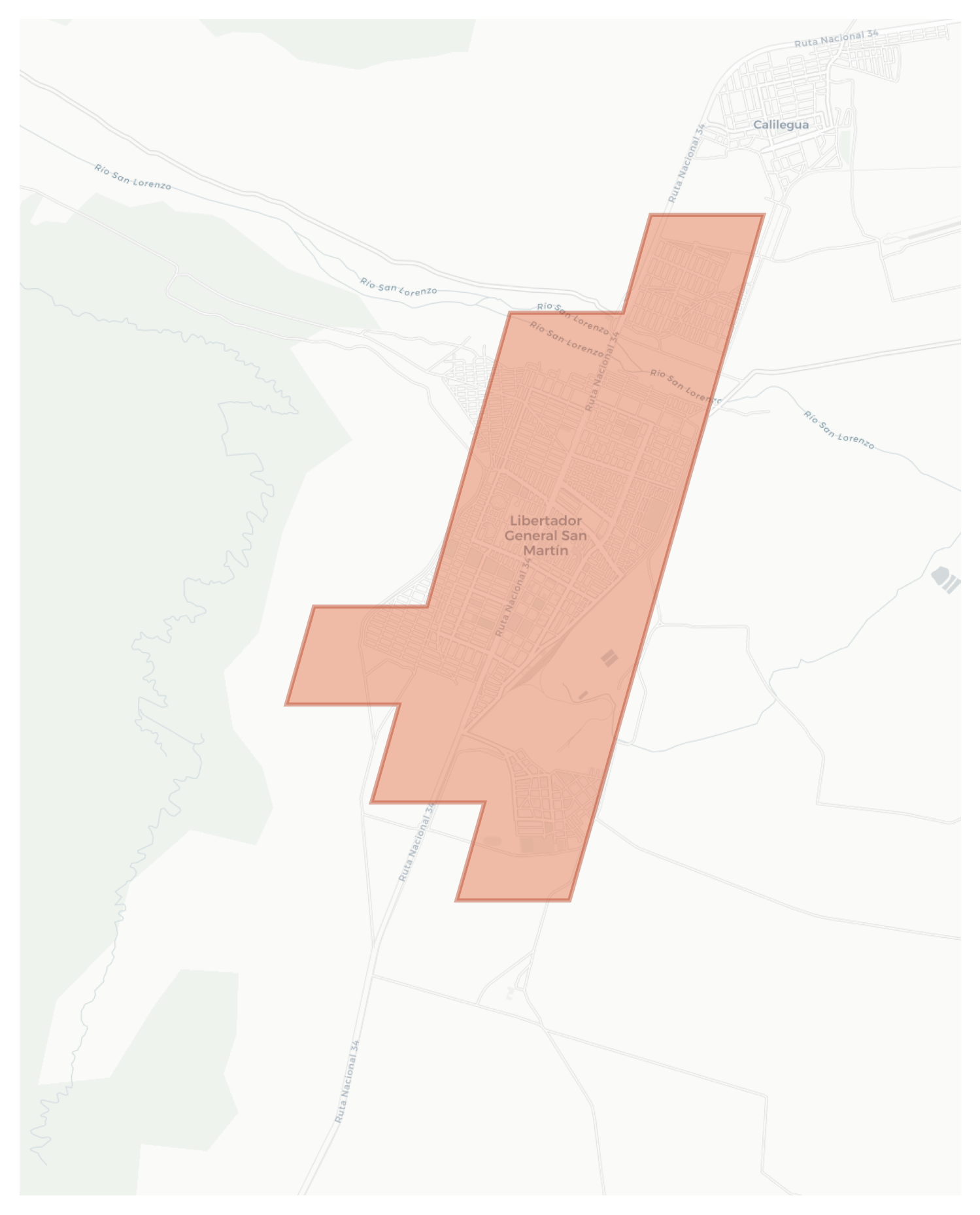 Libertador General San Martín geographic map