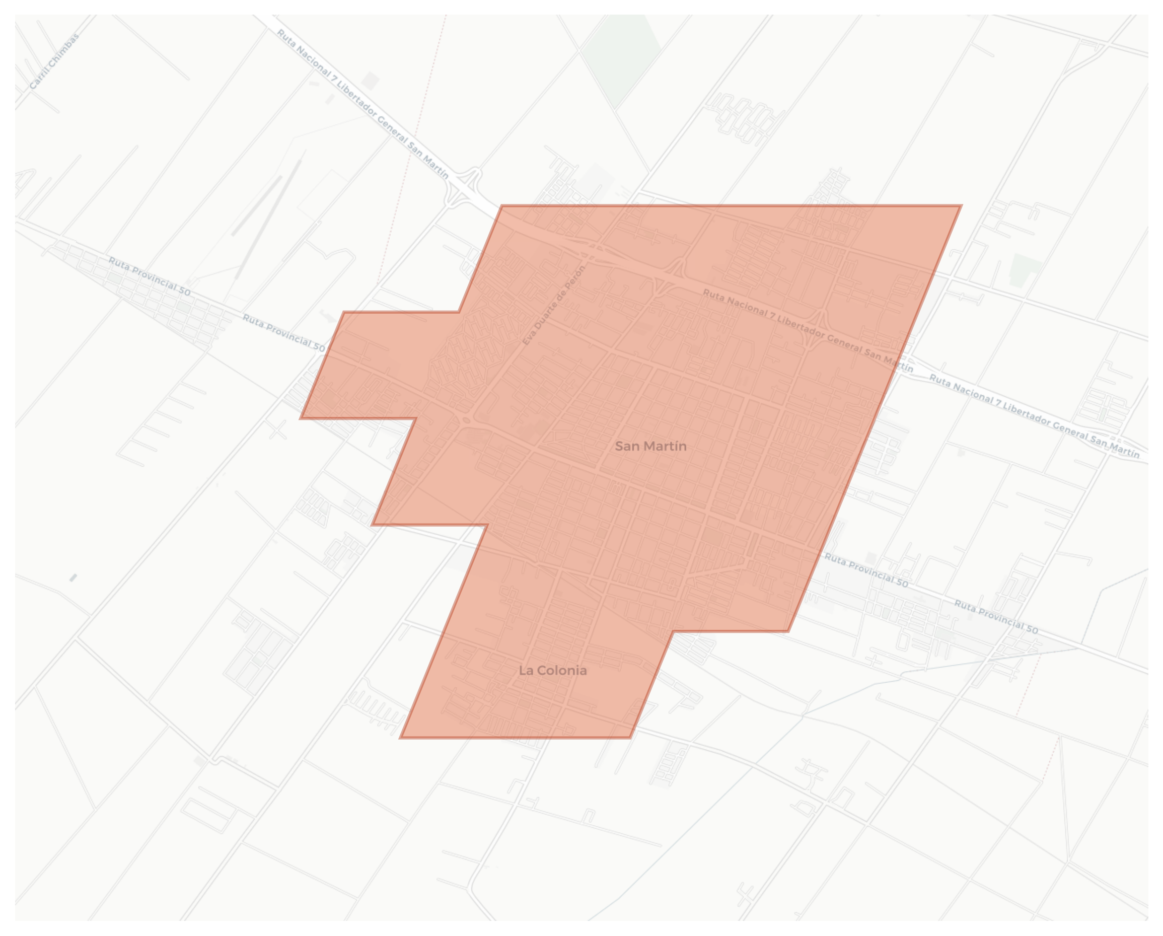 San Martín geographic map