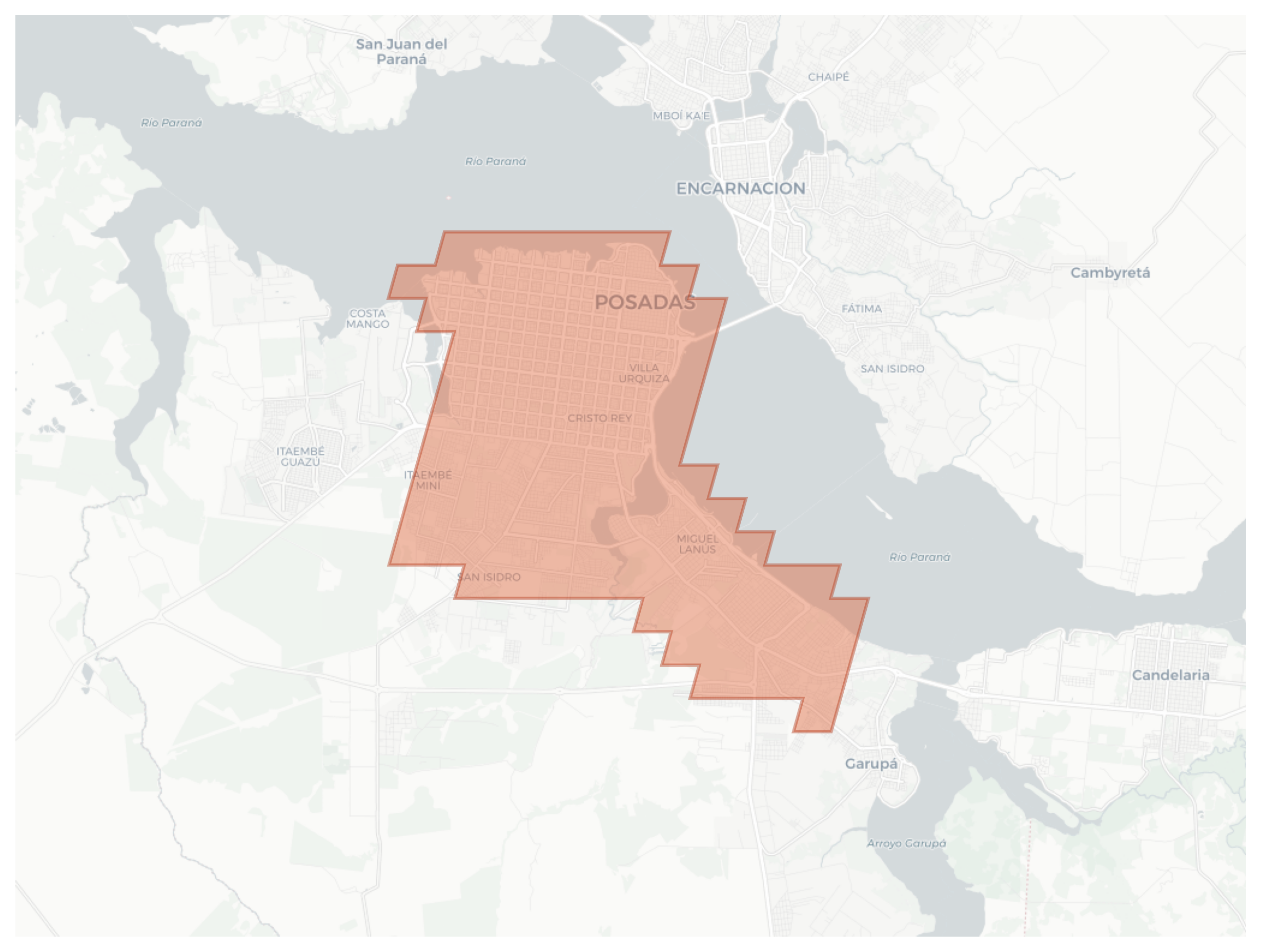 Posadas geographic map