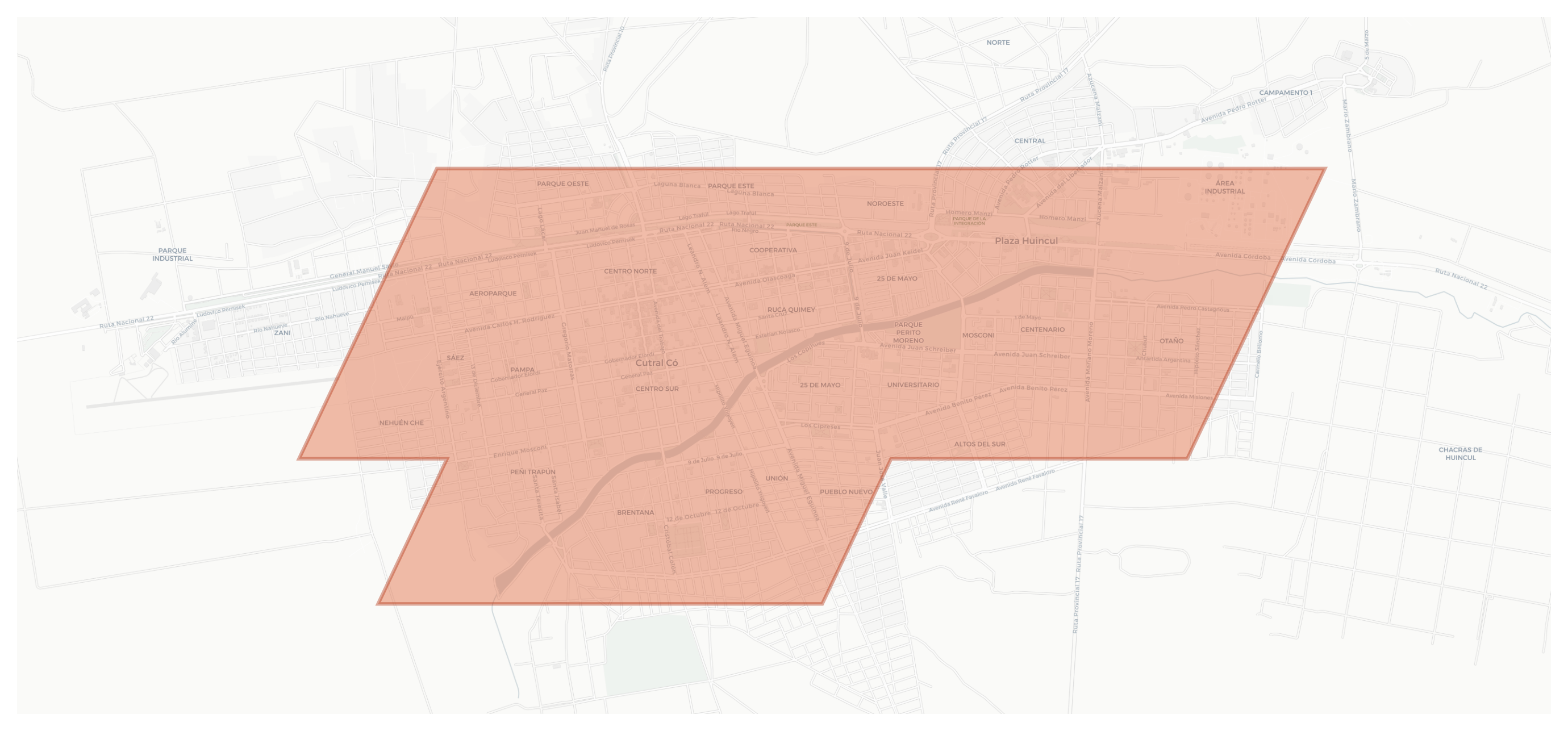 Cutral Có geographic map
