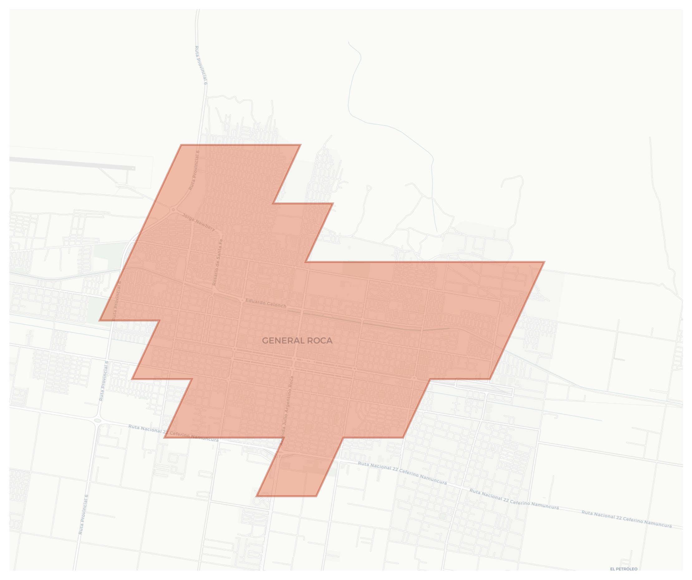 General Roca geographic map