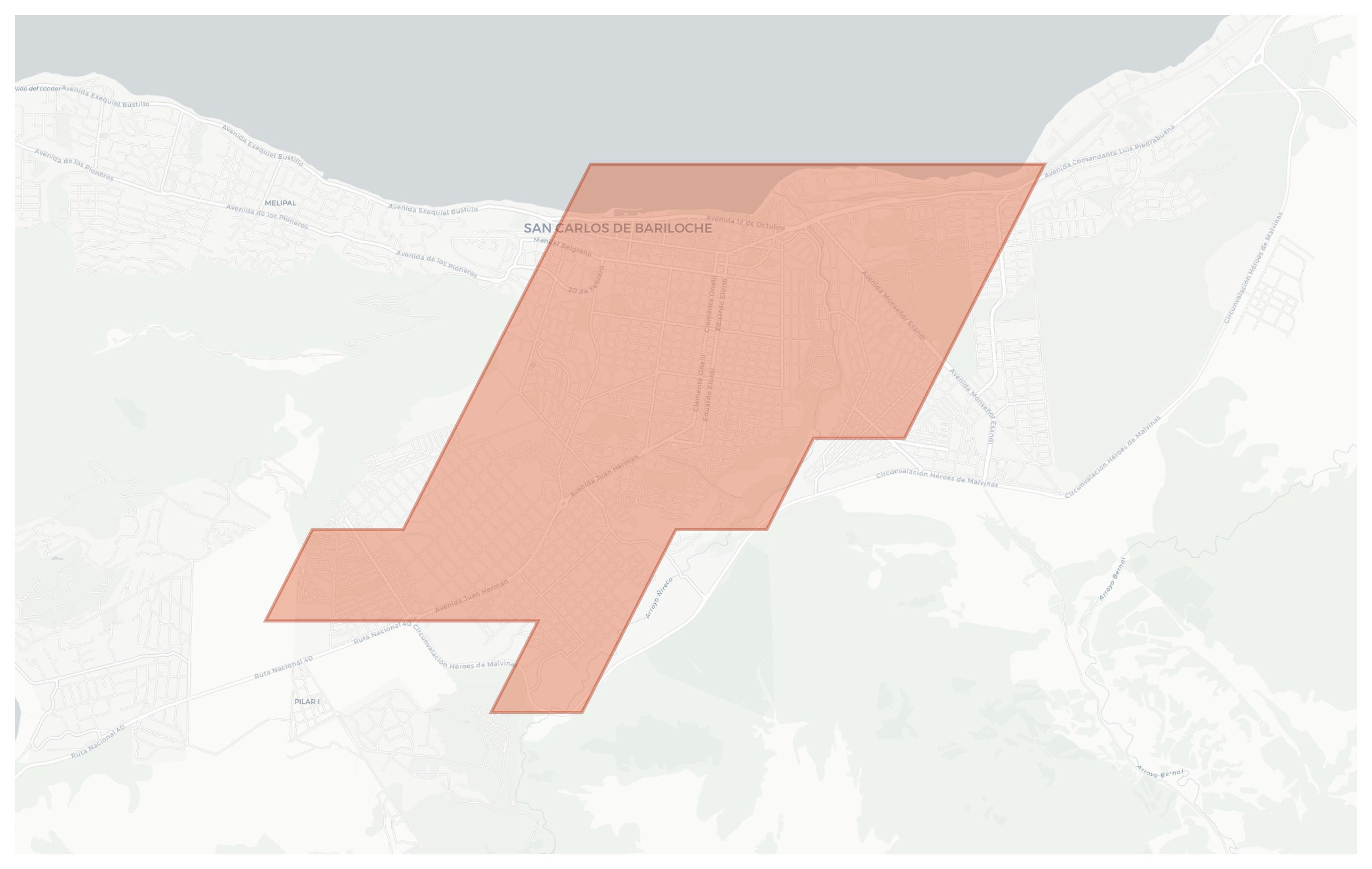 San Carlos de Bariloche geographic map