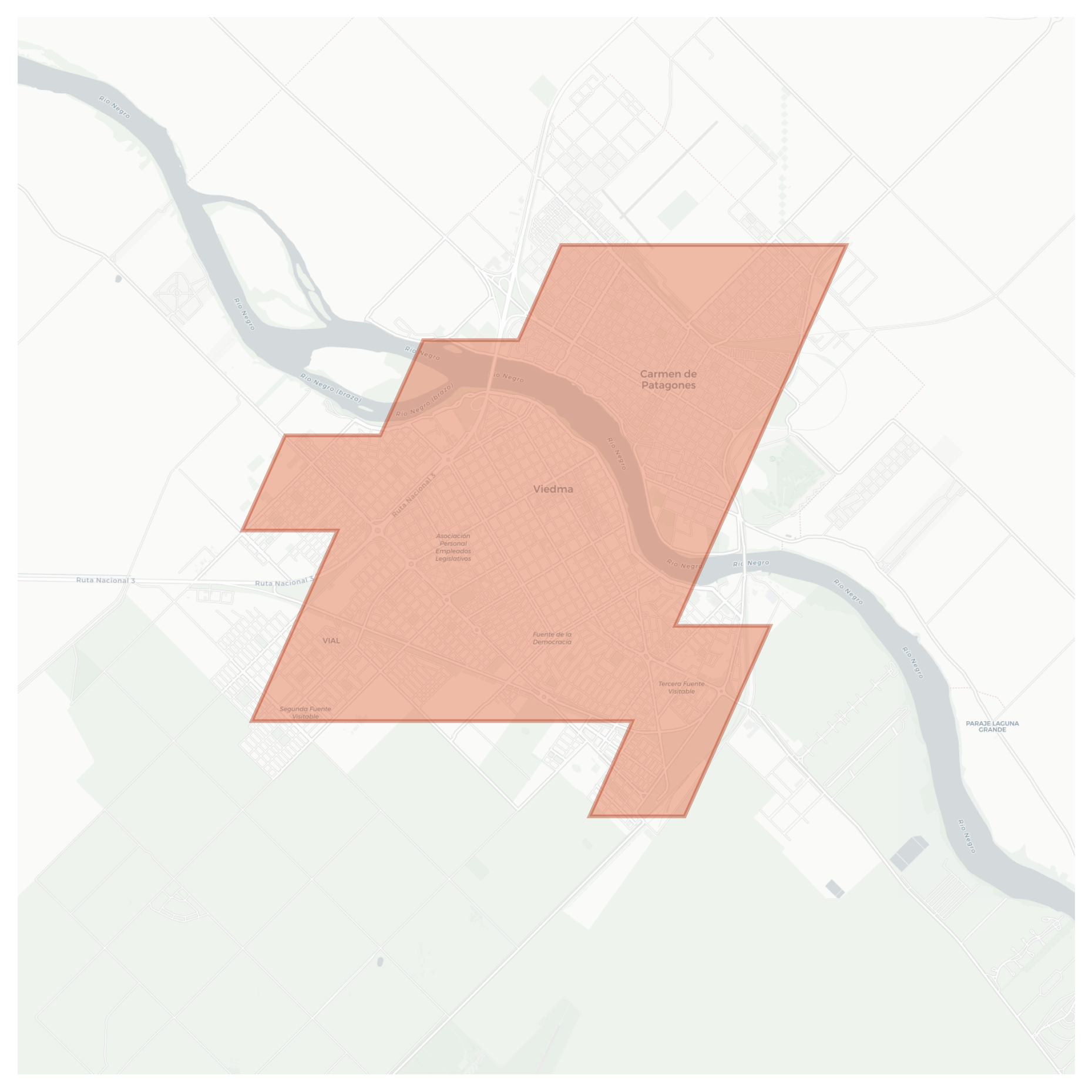 Viedma geographic map