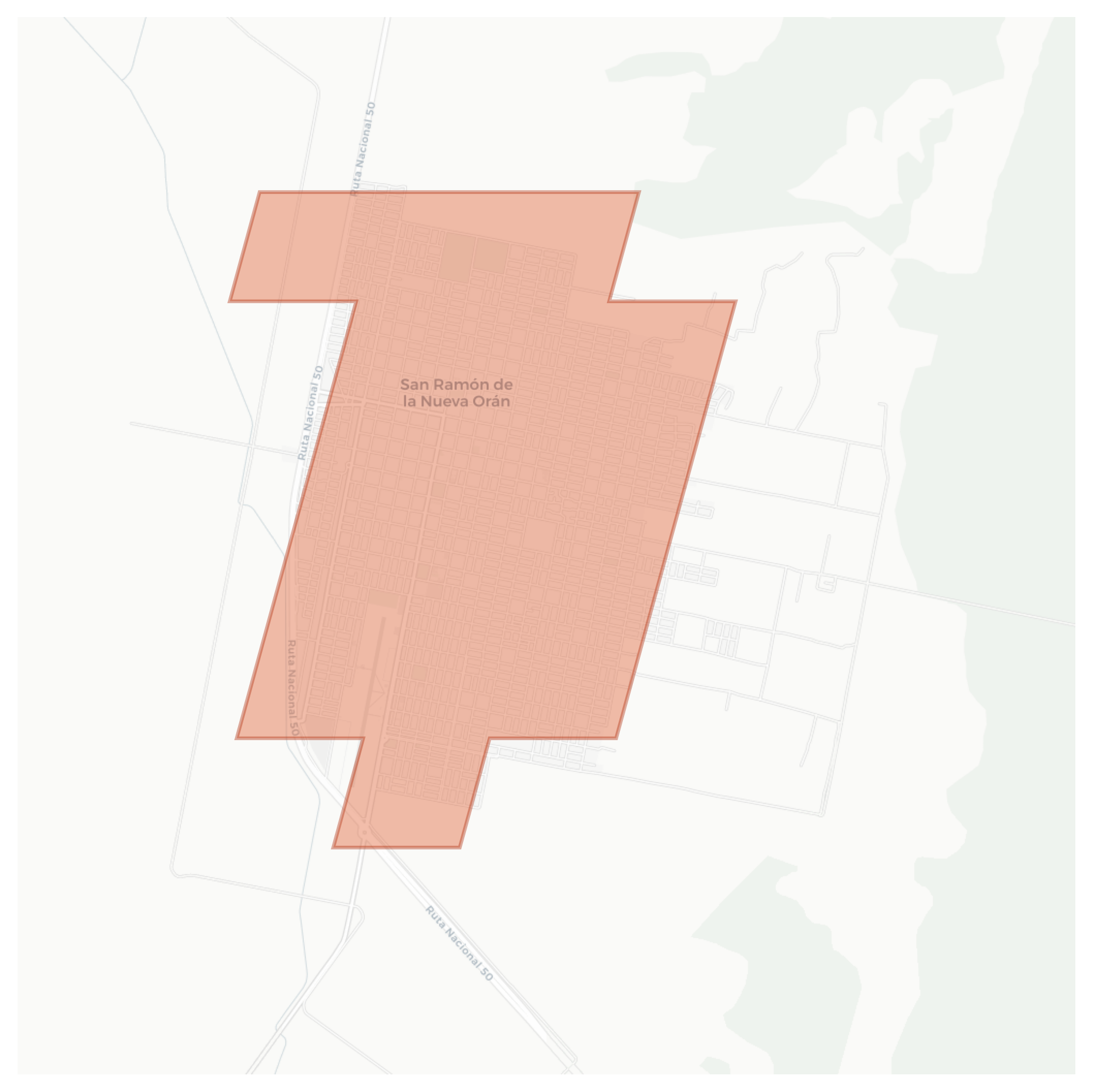 San Ramón de la Nueva Orán geographic map