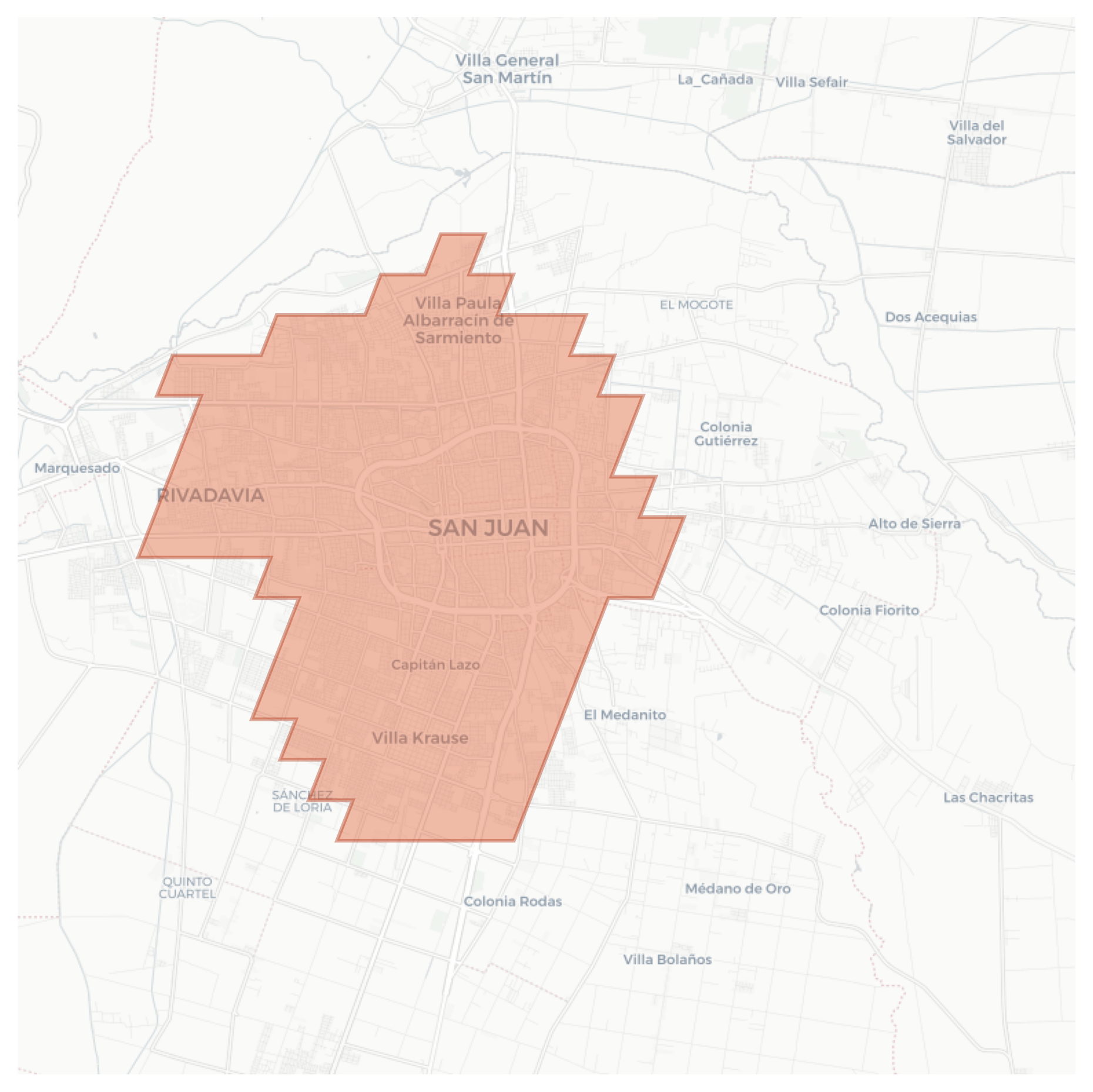 San Juan geographic map