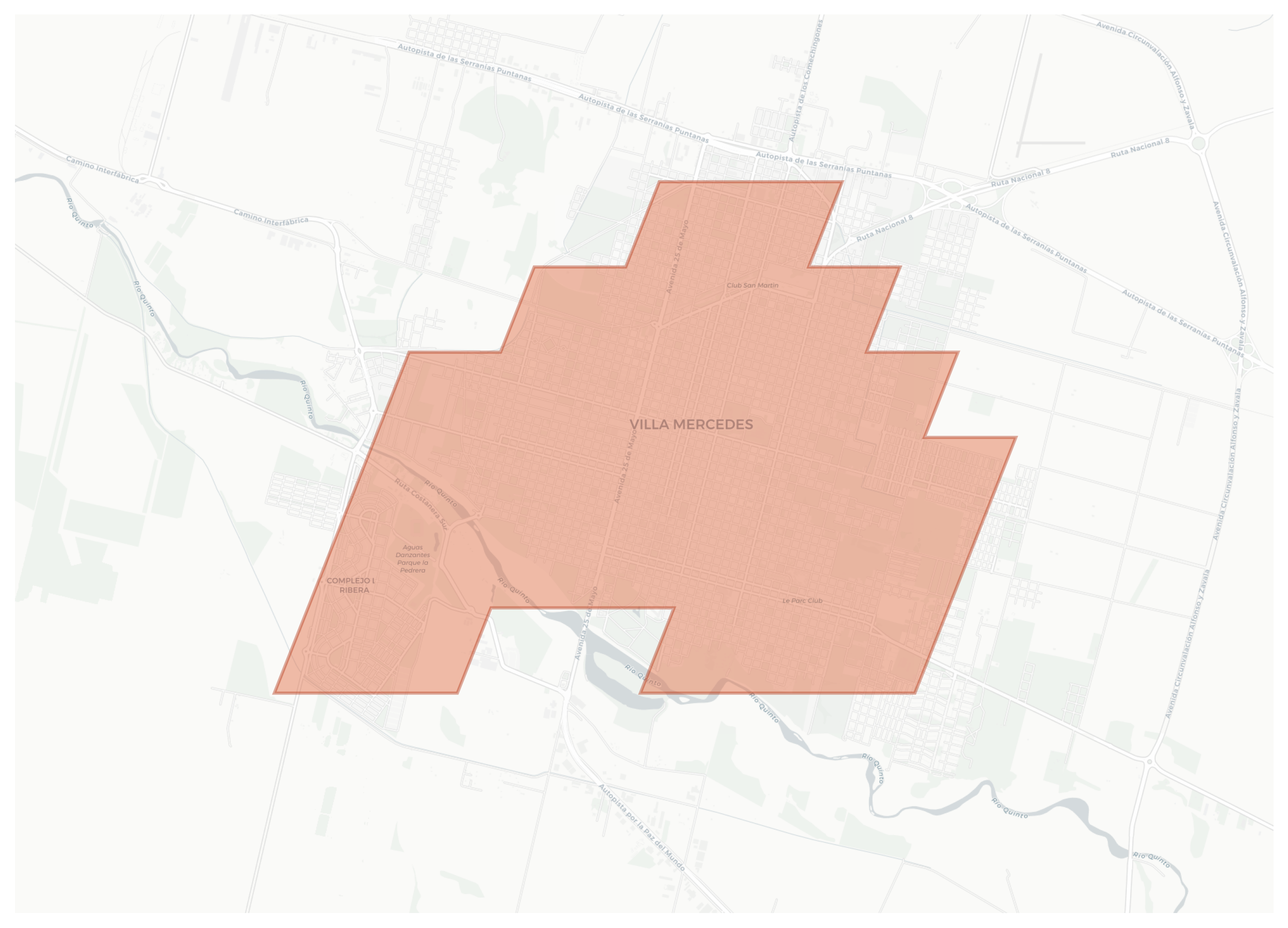 Villa Mercedes geographic map