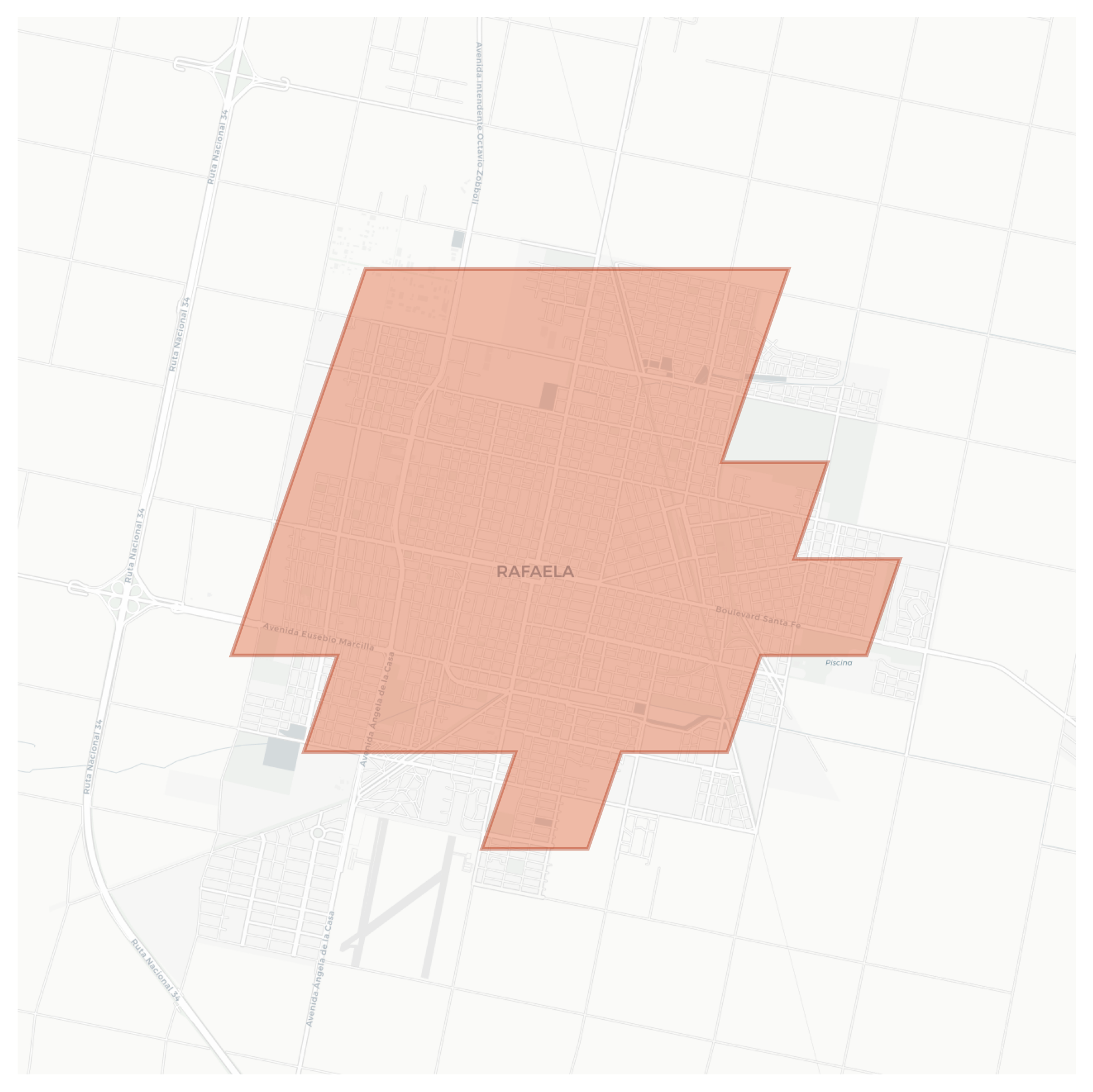 Rafaela geographic map