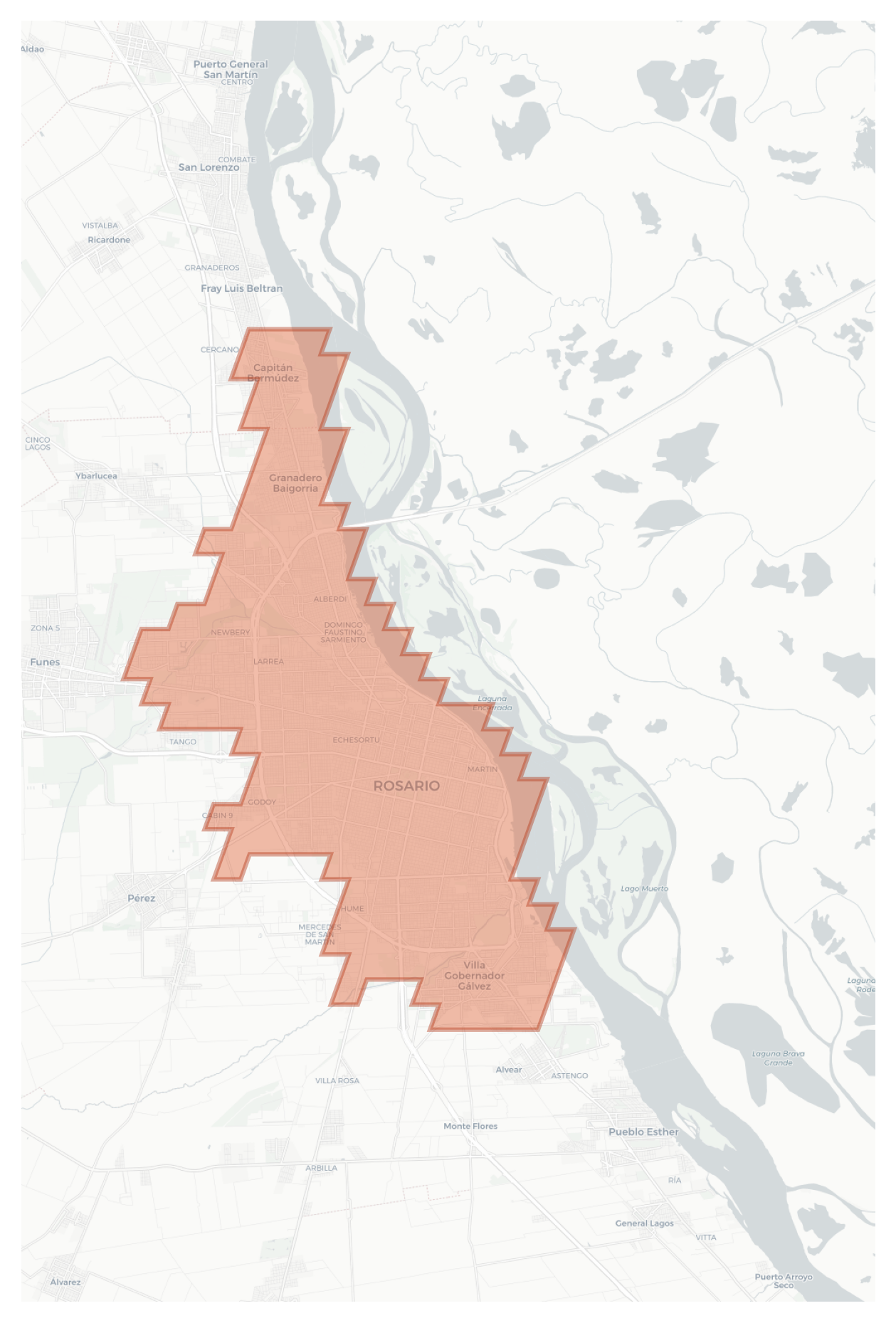 Rosario geographic map