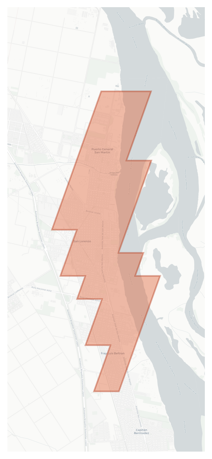 San Lorenzo geographic map