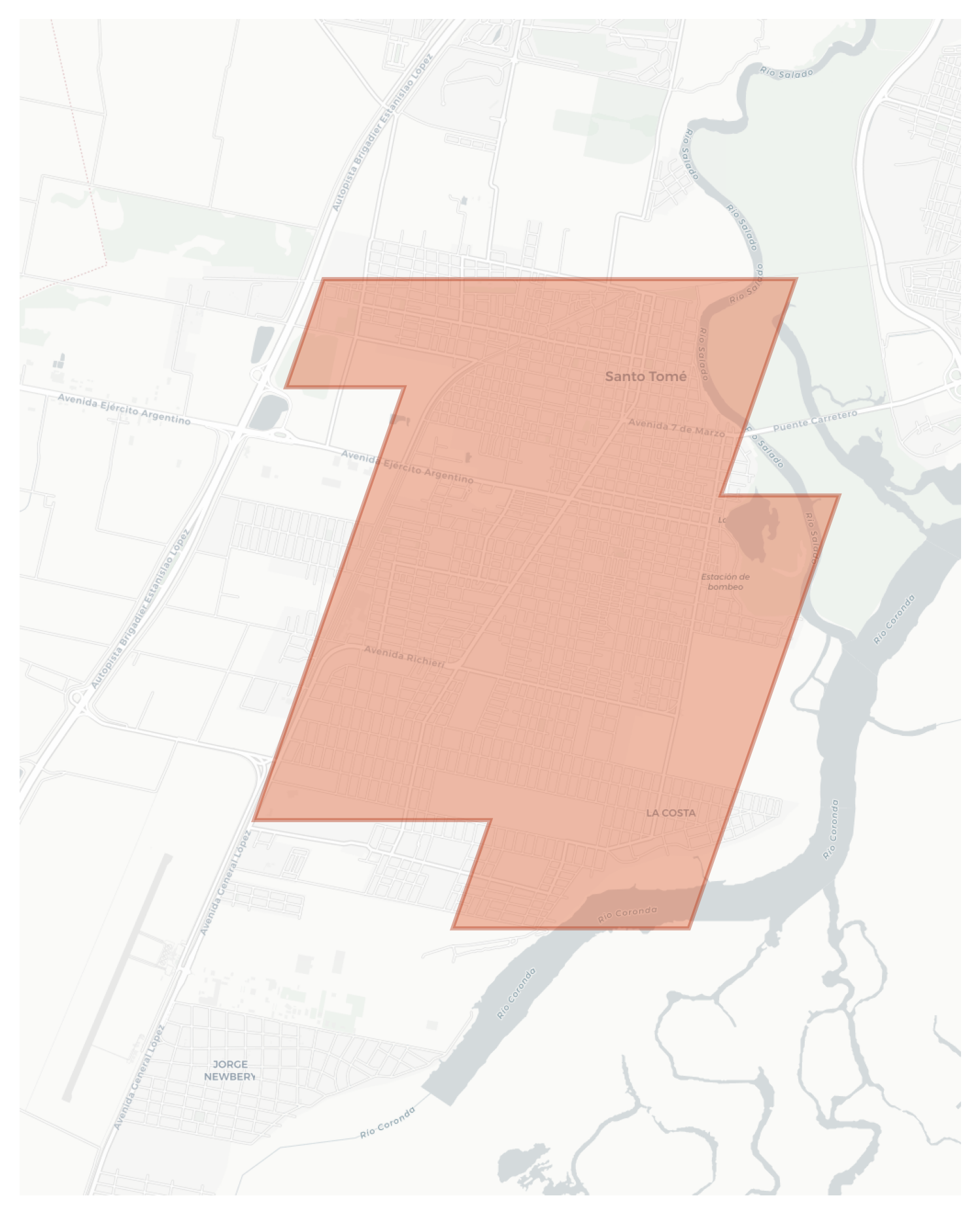 Santo Tomé geographic map