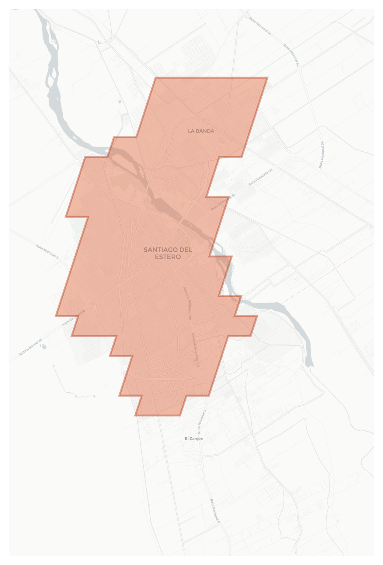 Santiago del Estero geographic map