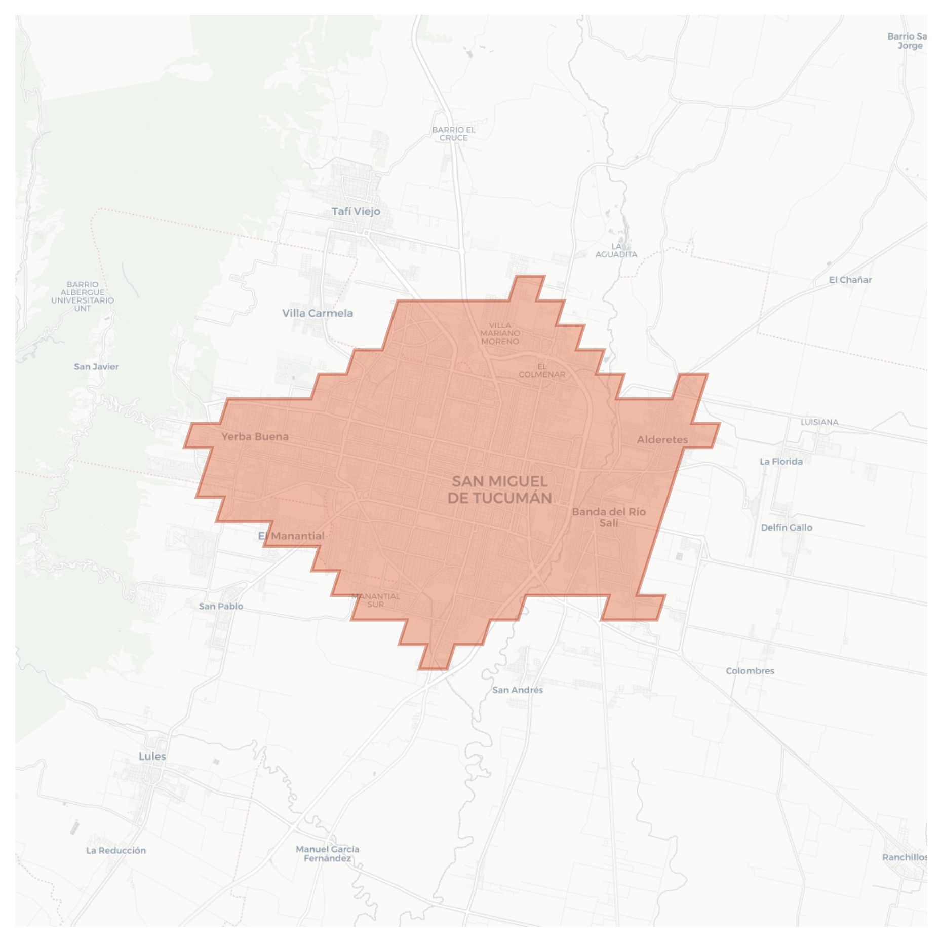 San Miguel de Tucumán geographic map