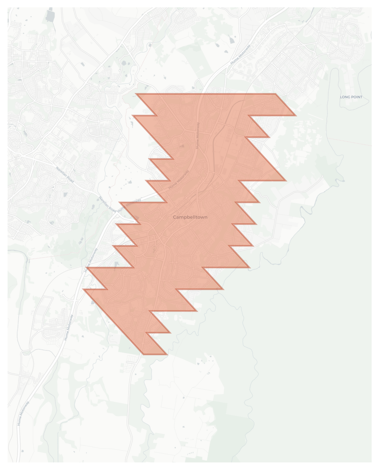 Campbelltown geographic map