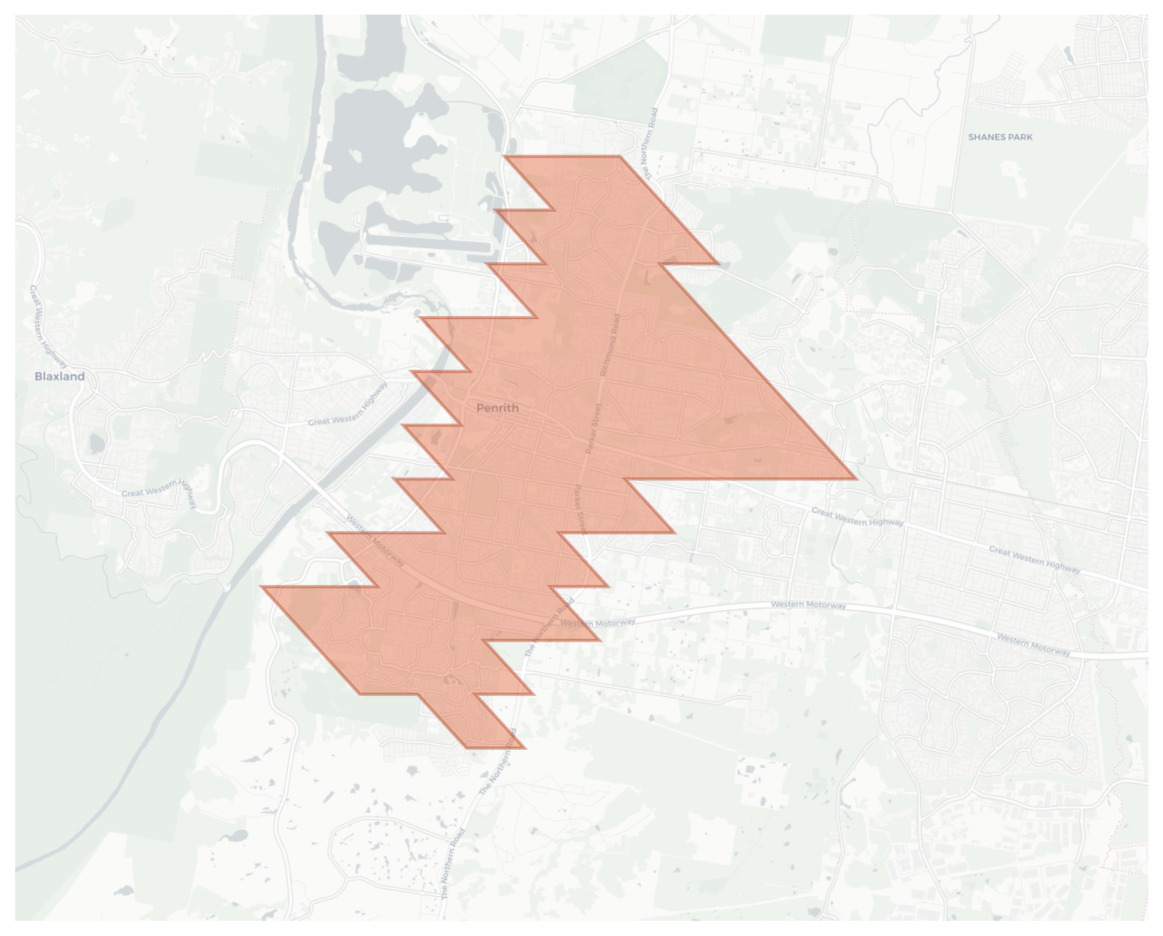 Penrith geographic map