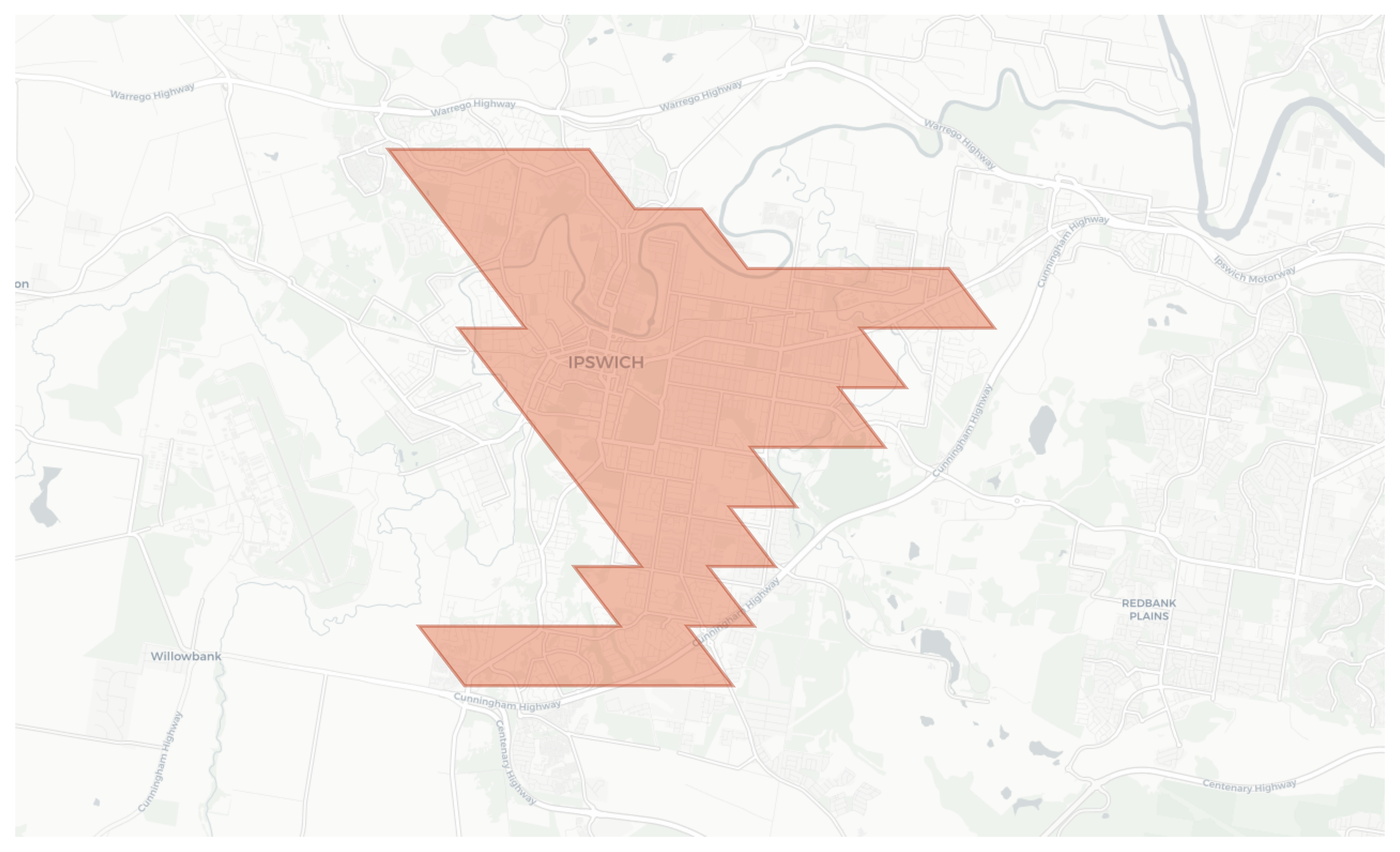 Ipswich geographic map