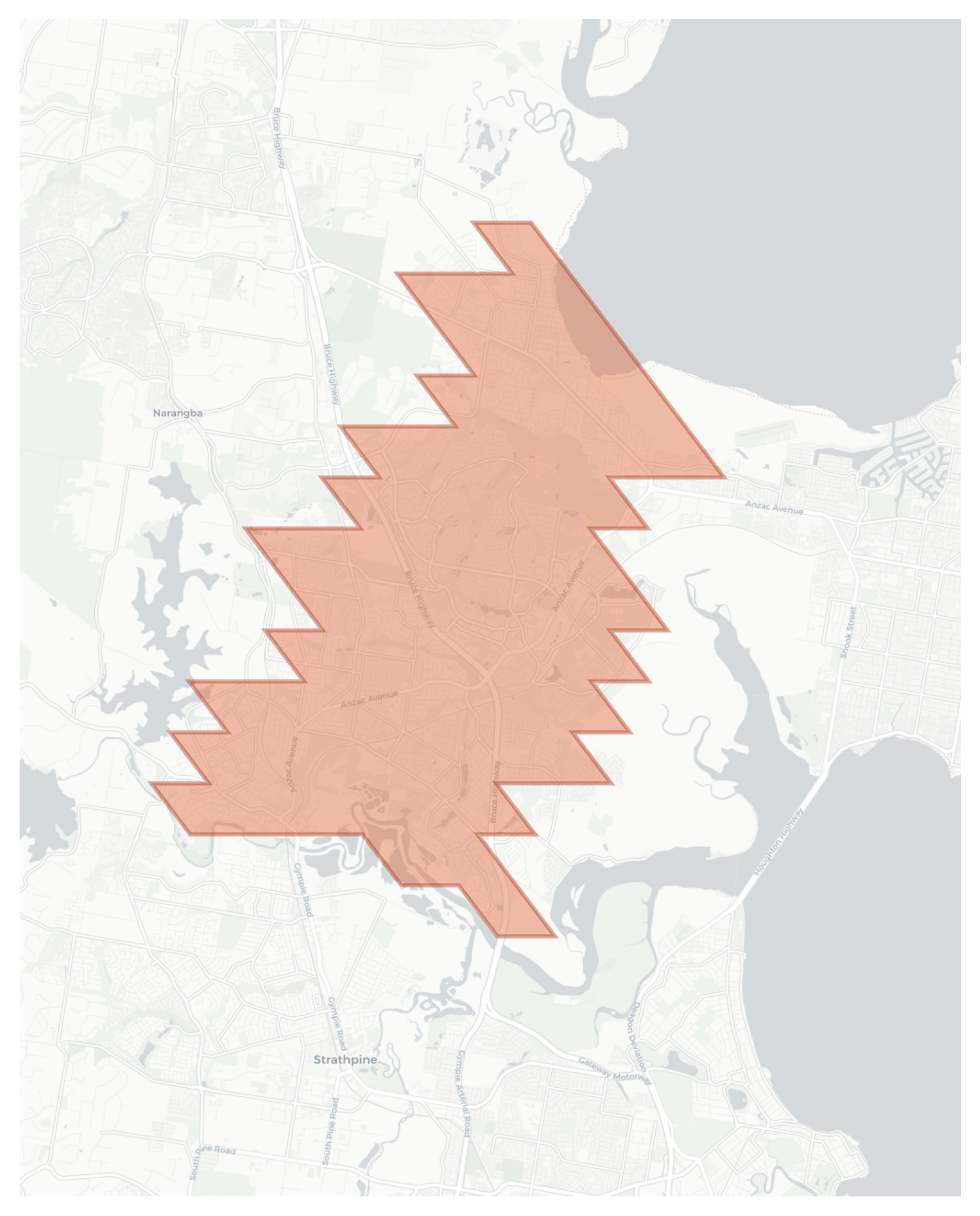 North Lakes geographic map