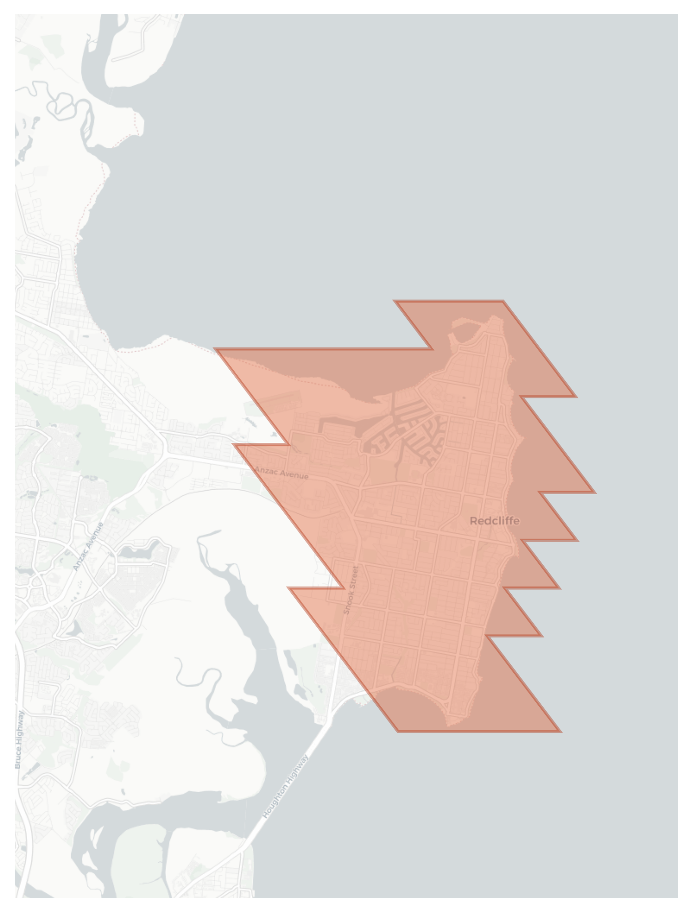 Redcliffe geographic map