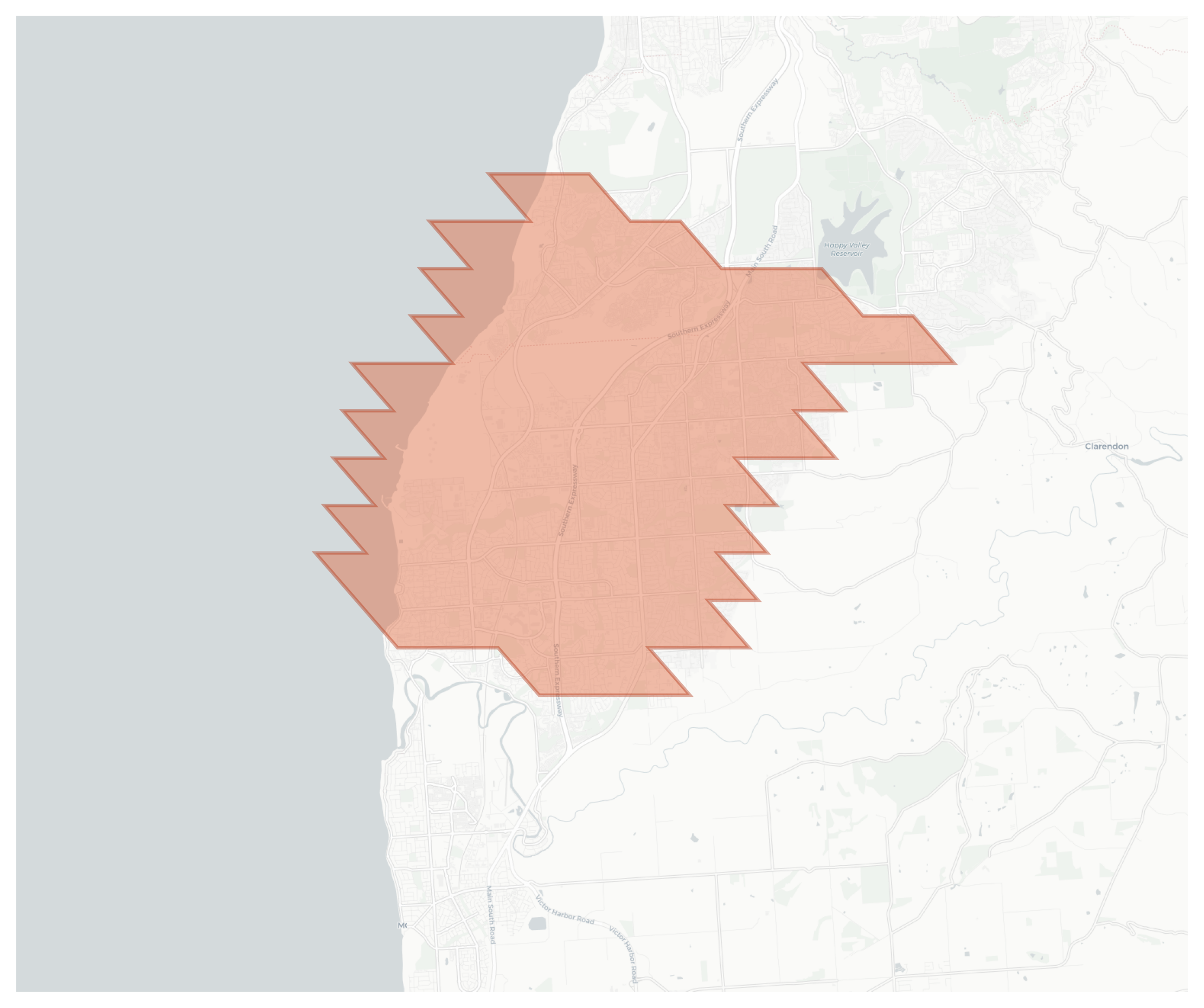 Huntfield Heights geographic map