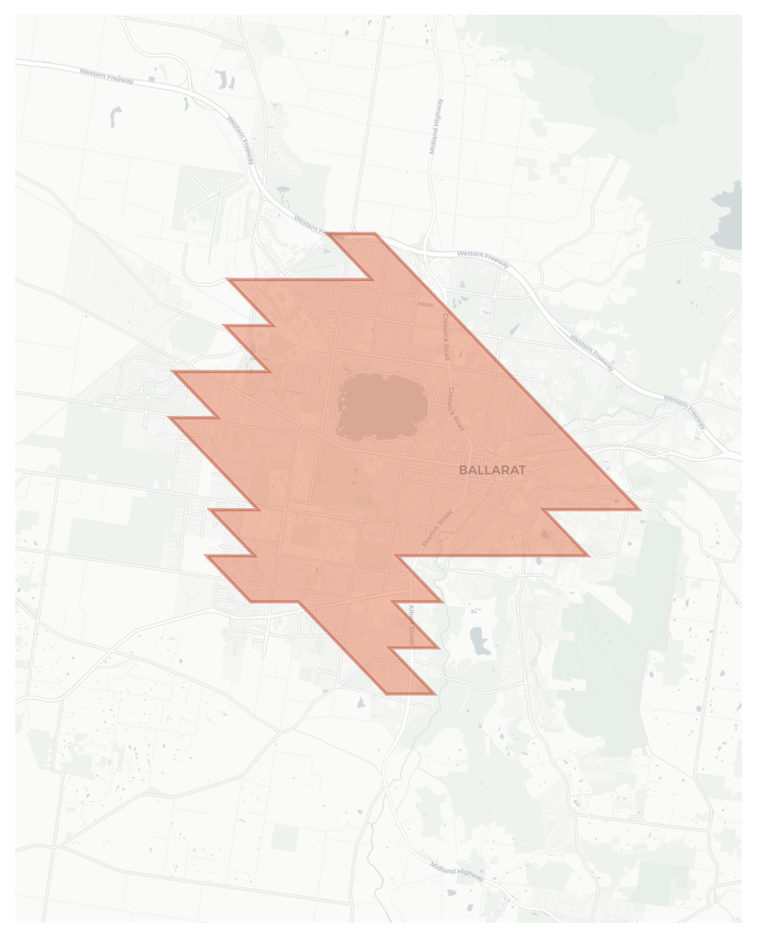 Ballarat geographic map