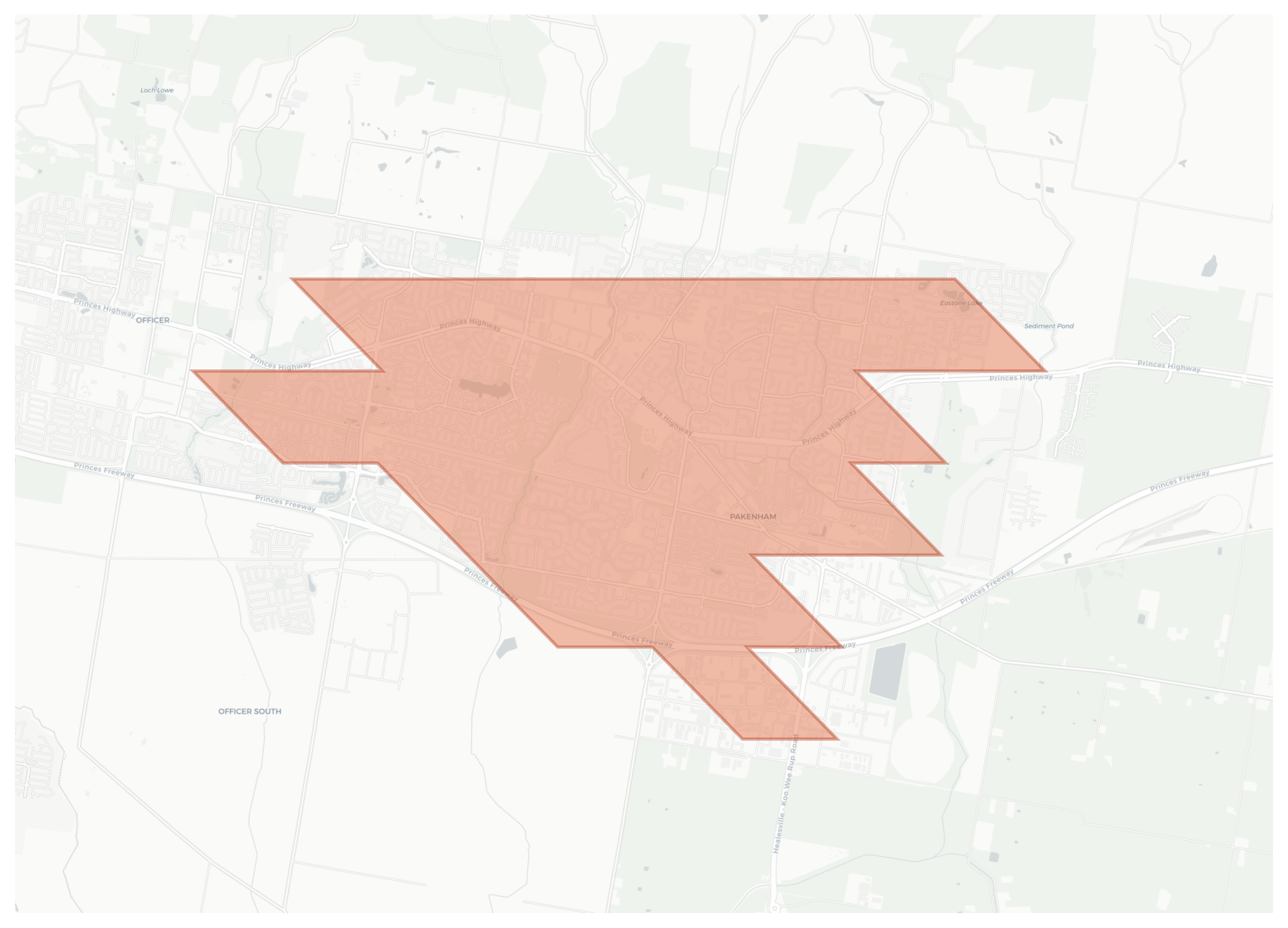 Pakenham geographic map