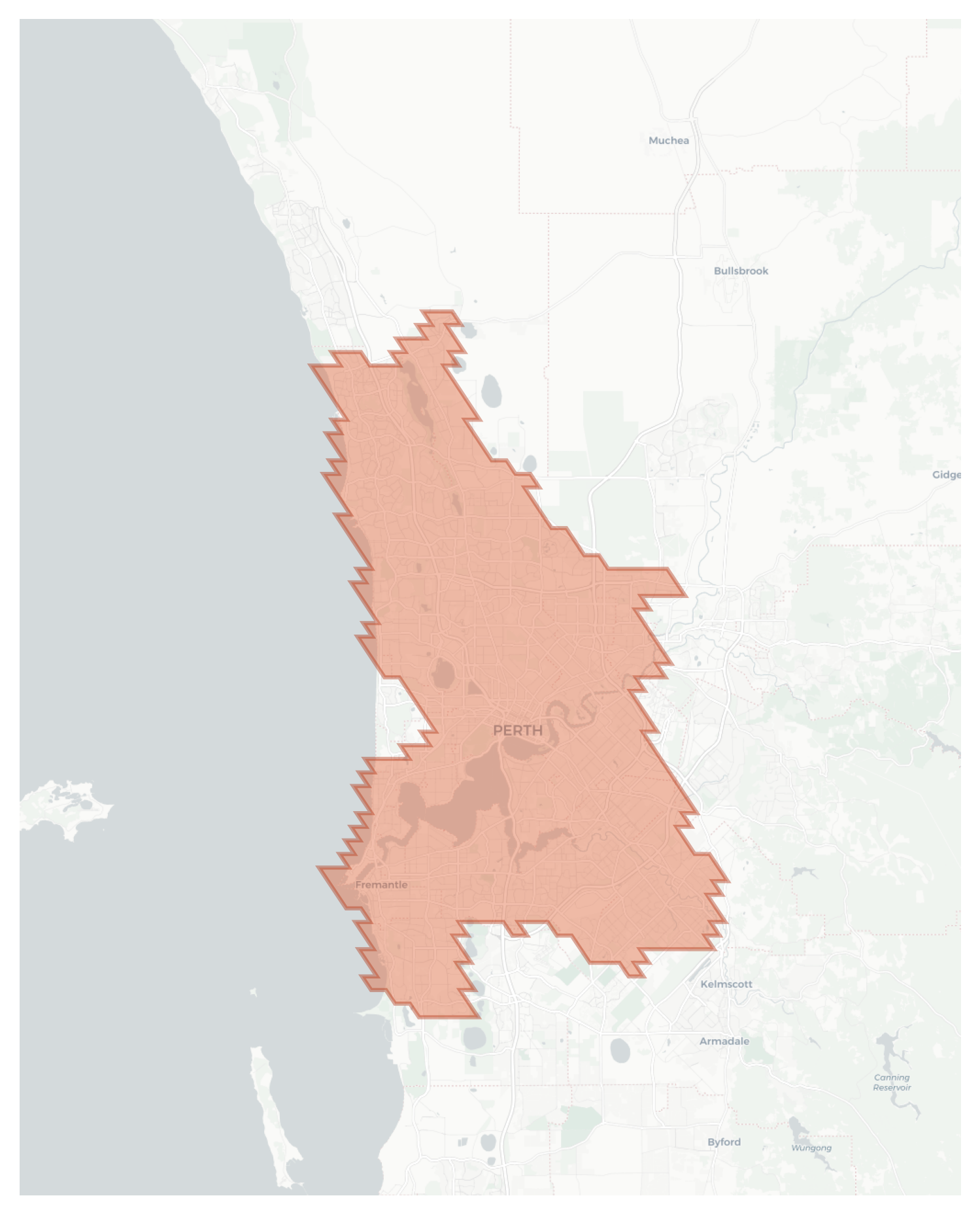 Perth geographic map