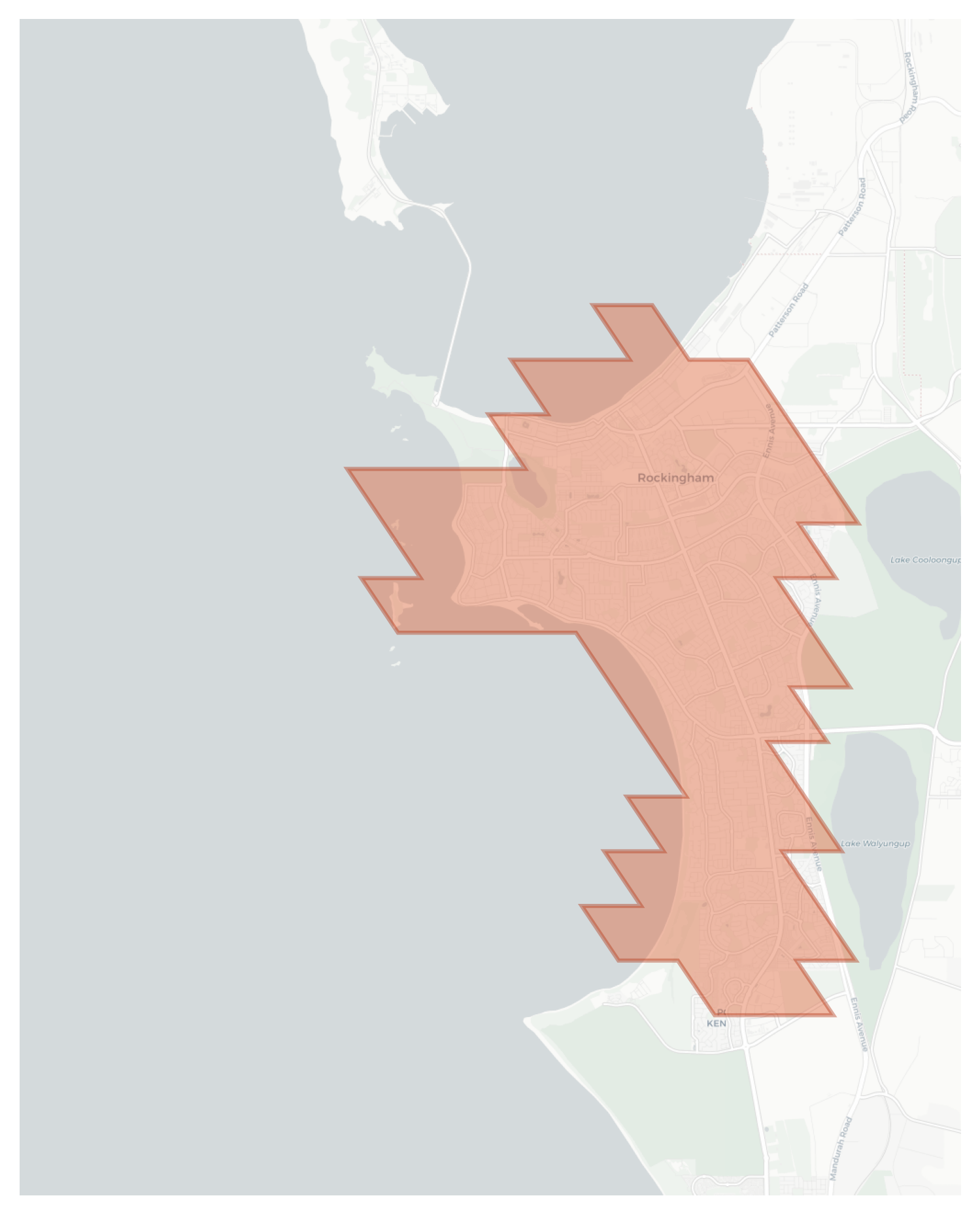 Rockingham geographic map