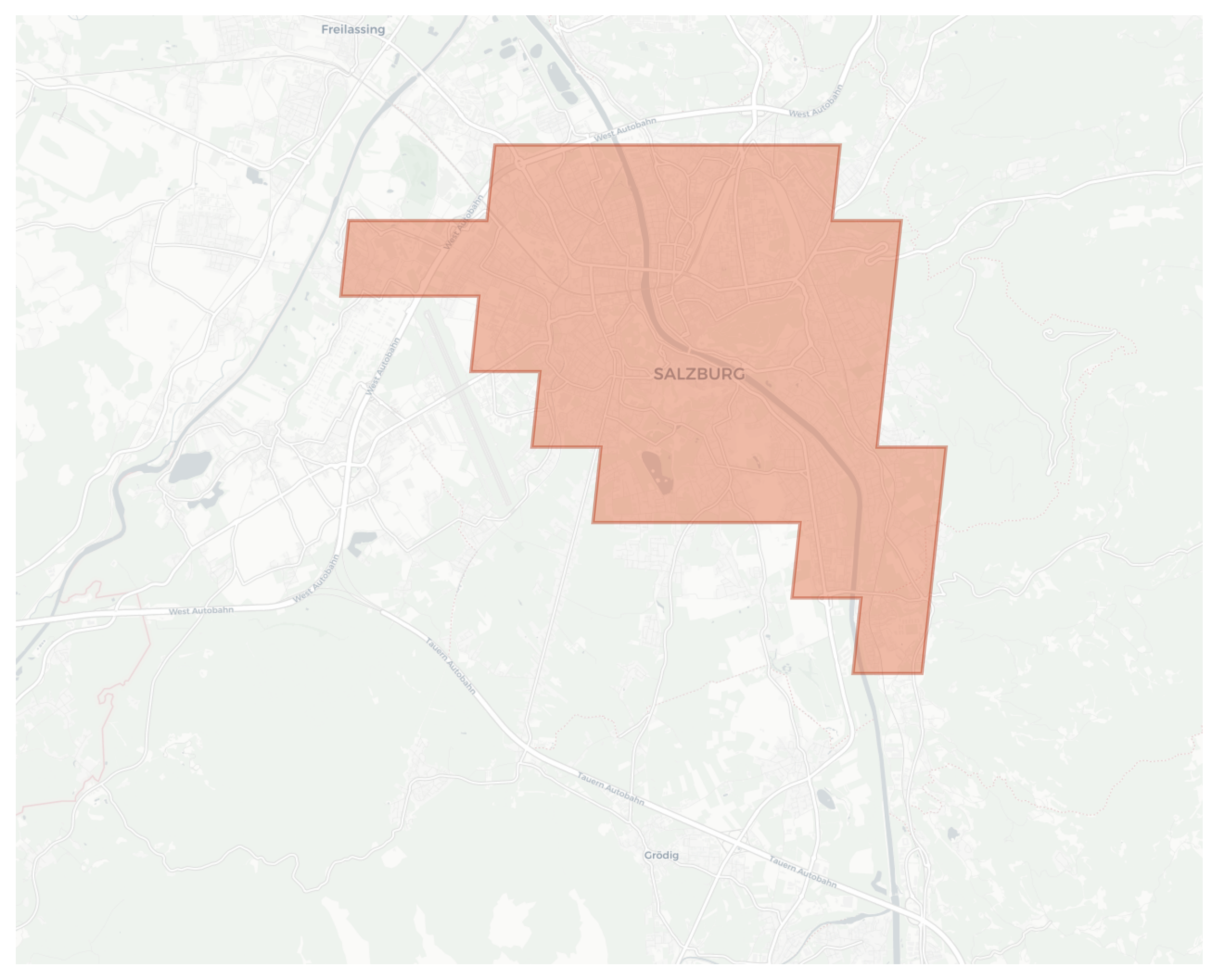 Salzburg geographic map